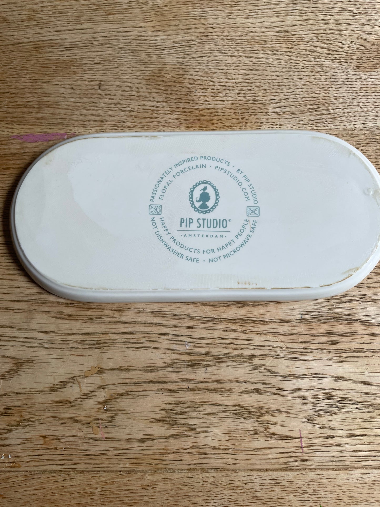 Pip Studio Floral Early Bird Tray Blue Ceramic Trinket Dish