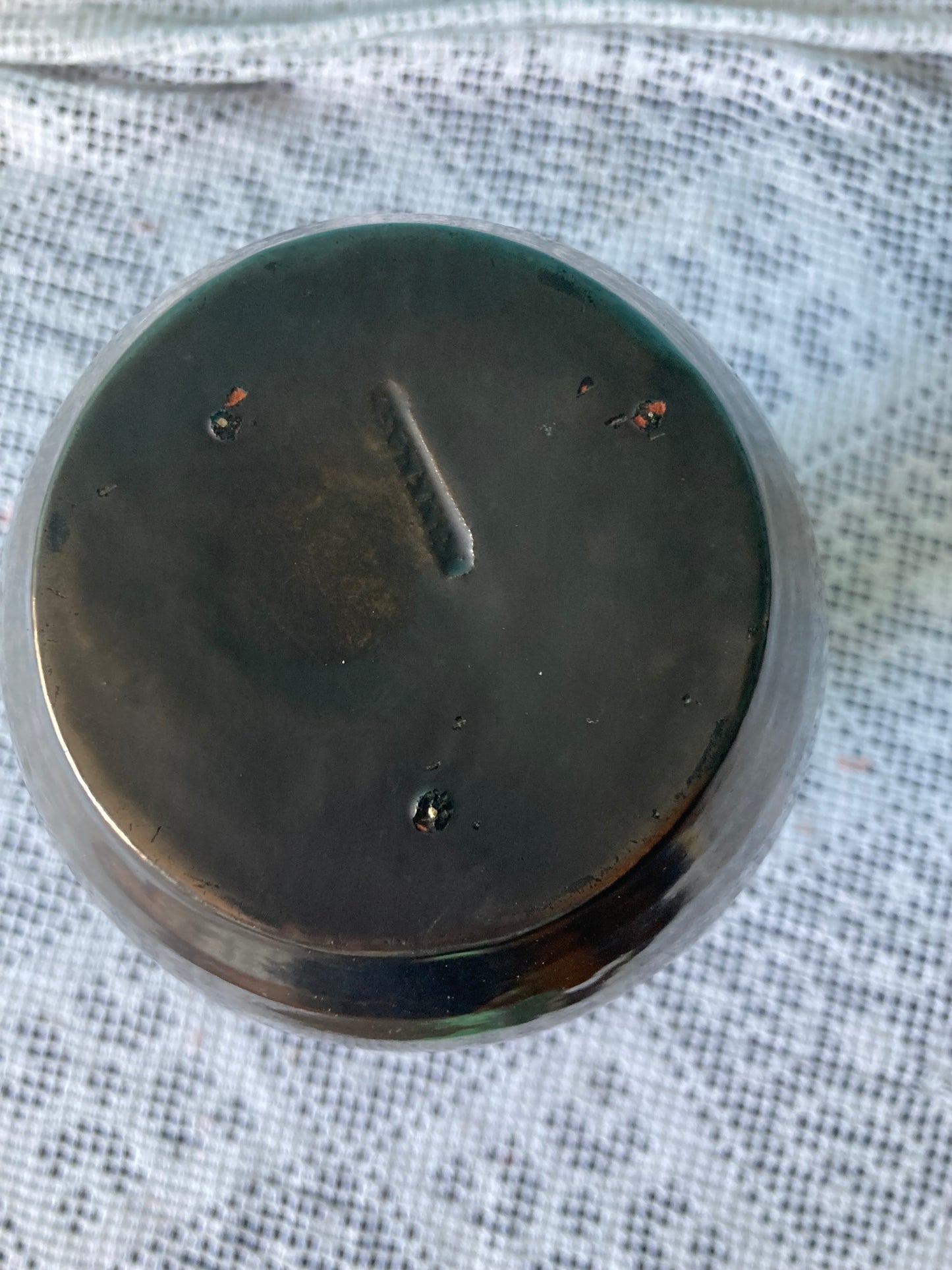 Prinknash Abbey studio pottery vase in gunmetal or pewter grey in baluster shape