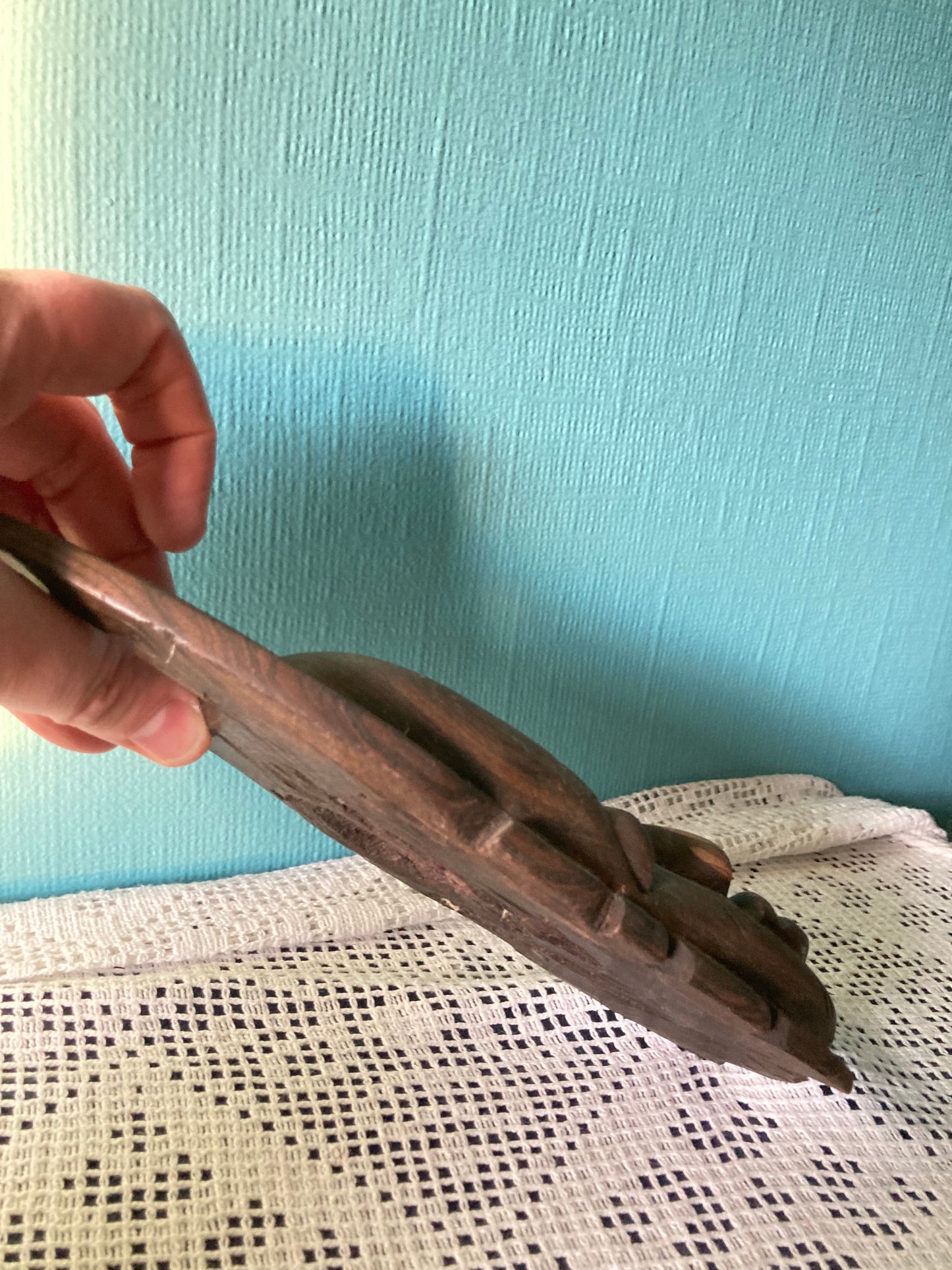 Vintage Tribal African Wooden Mask Small Hand Carved