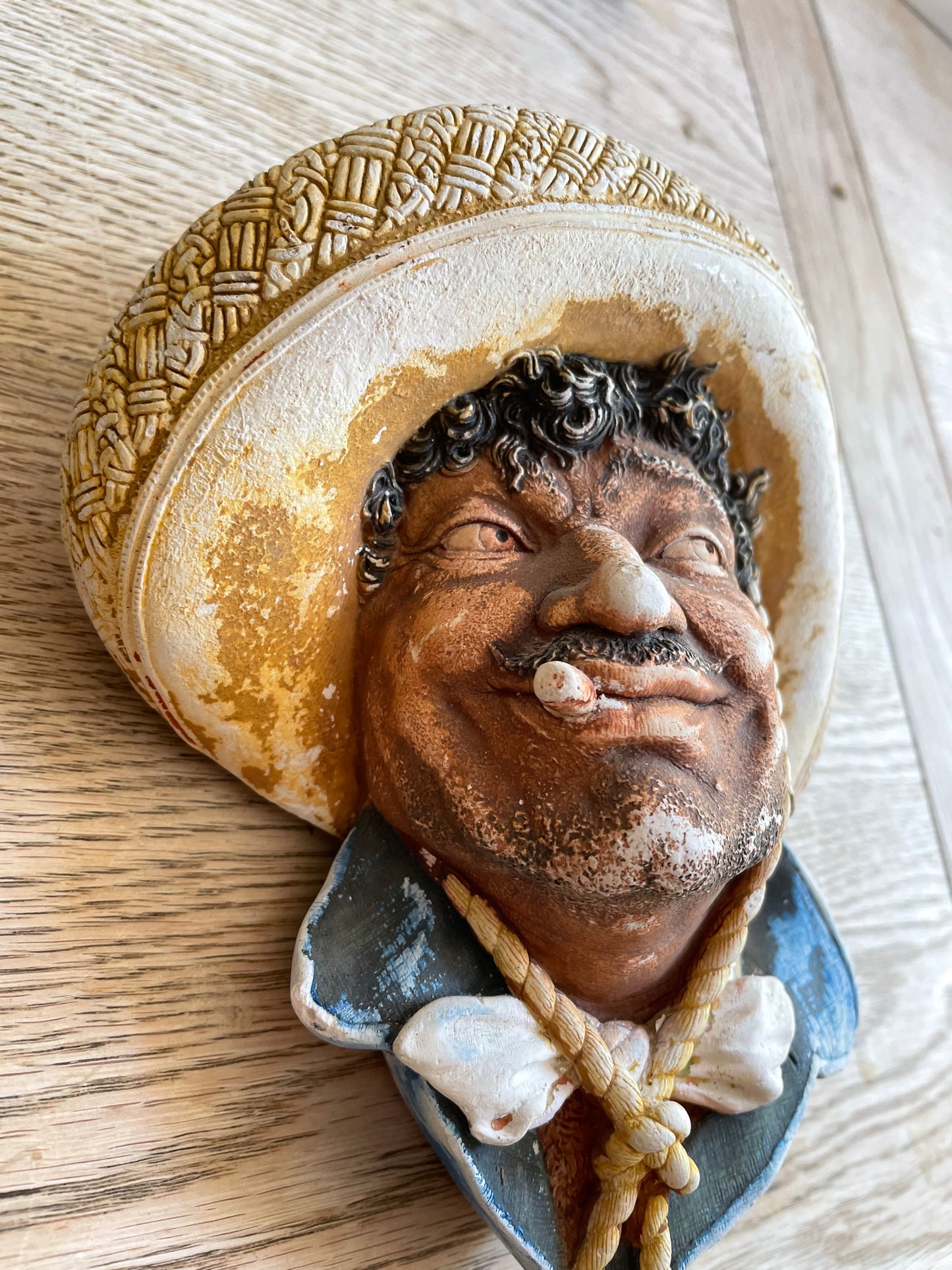 Bossons Head Pancho Chalkware Wall Hanging 1960s Made in England