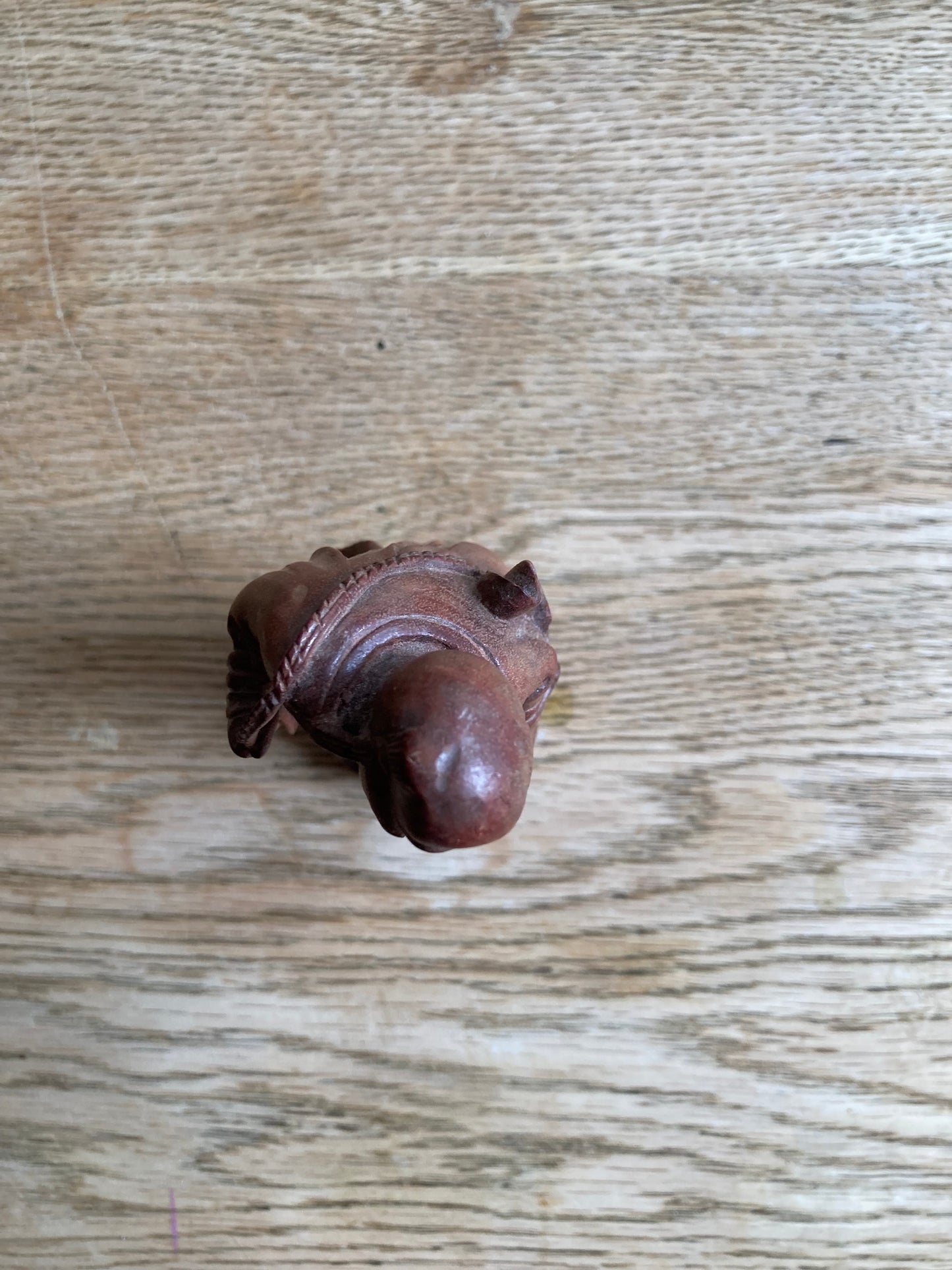 Chinese Fisherman Hand Carved Redwood Statue Vintage Collectible