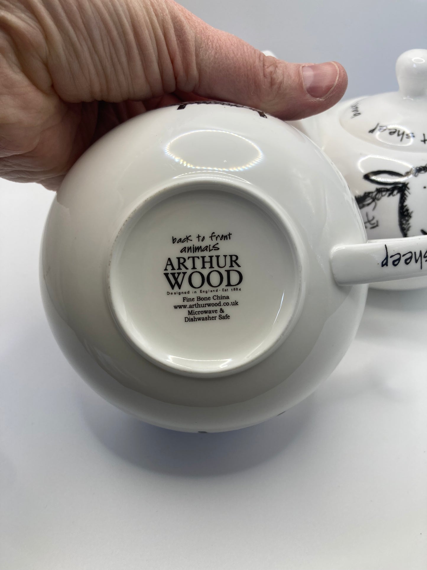 Back To Front Sheep Teapot And Cup Arthur Wood Tea For 1 Country Kitchen - Bloom & Heirloom Vintage Decor