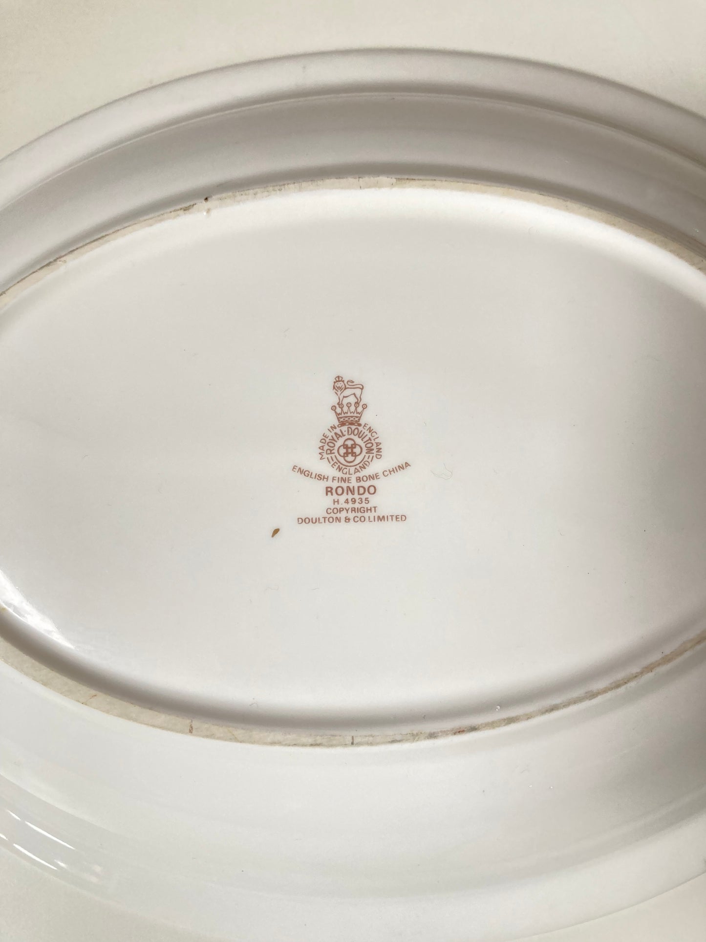 Royal Doulton Rondo Oval Serving Bowl Bone China England - Bloom & Heirloom Vintage Decor