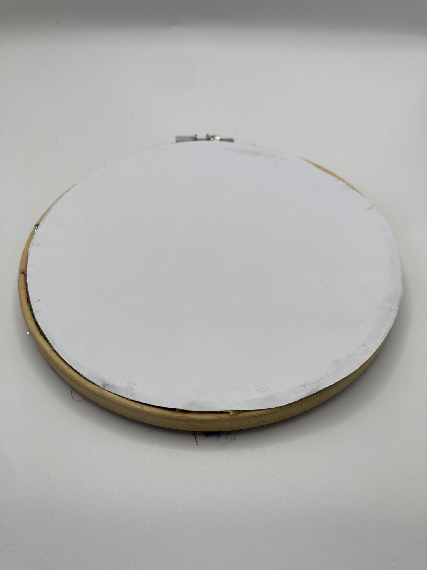 Bright Mixed Media Hand Stitched Large Round Hoop Wall Art - Bloom & Heirloom Vintage Decor