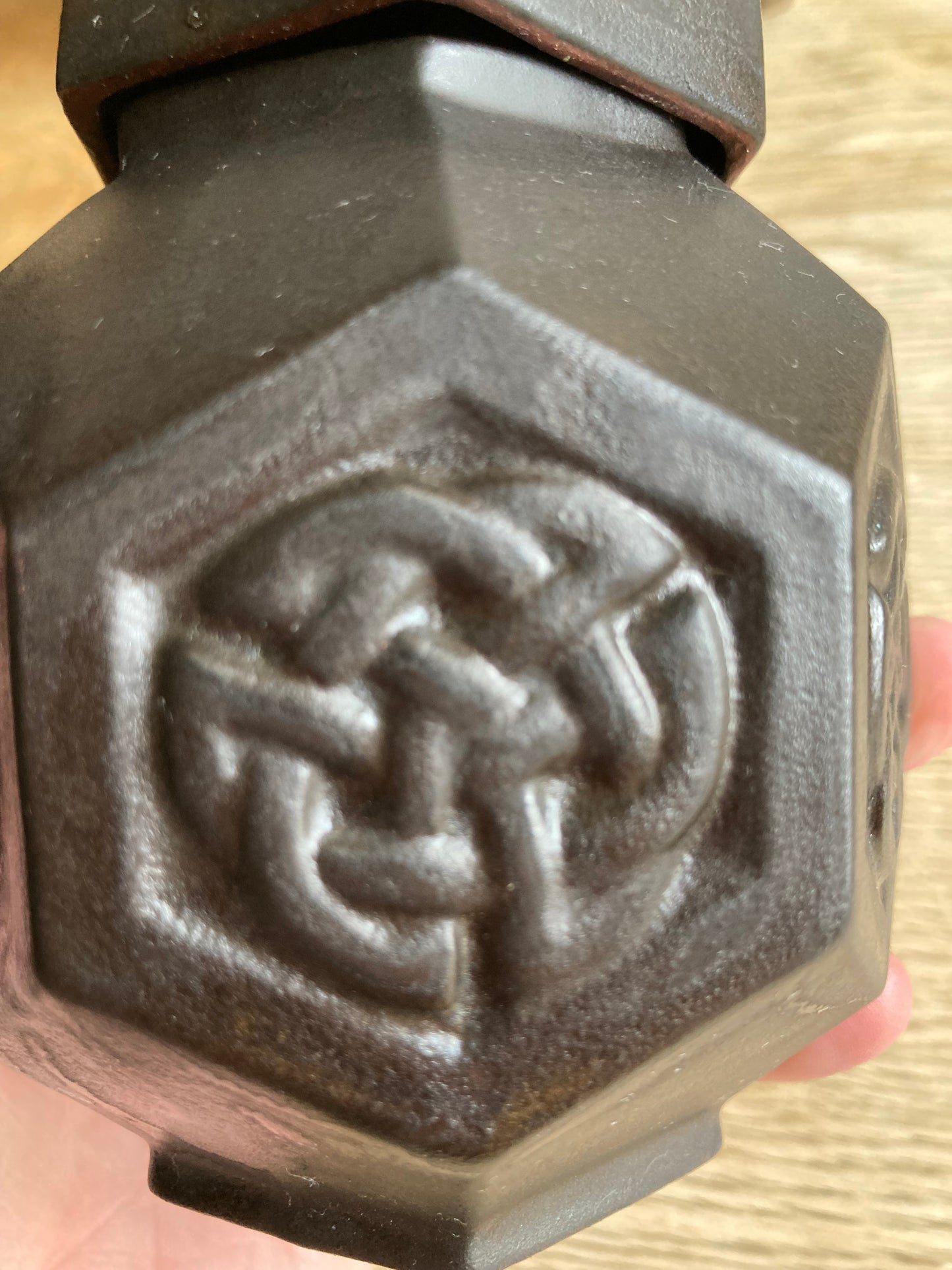 Tyn Llyn Celtic Knot Hexagonal Lidded Jar Mantle Decor