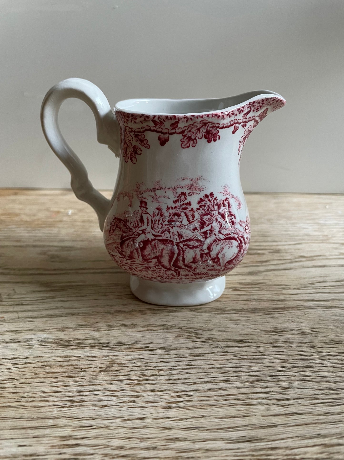 Vintage Myotts Country Life Staffordshire Ware Milk Cream Jug Hunting Horses