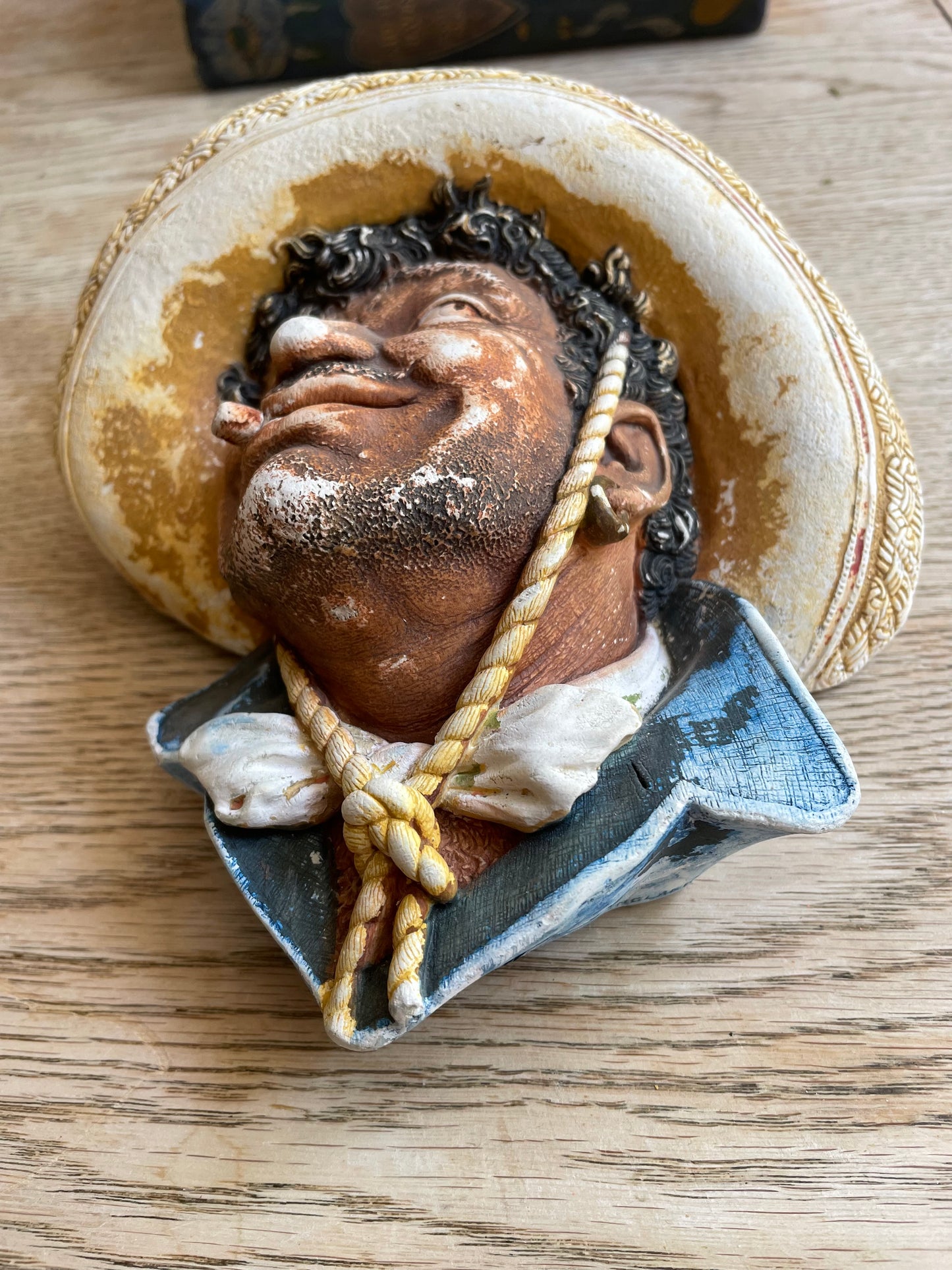 Bossons Head Pancho Chalkware Wall Hanging 1960s Made in England