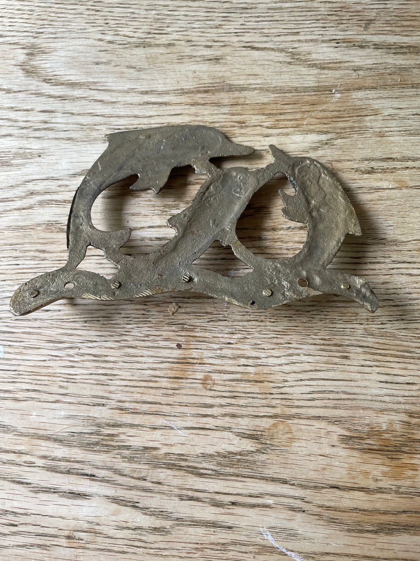 Brass Dolphin Trio Wall hanging Key Hooks