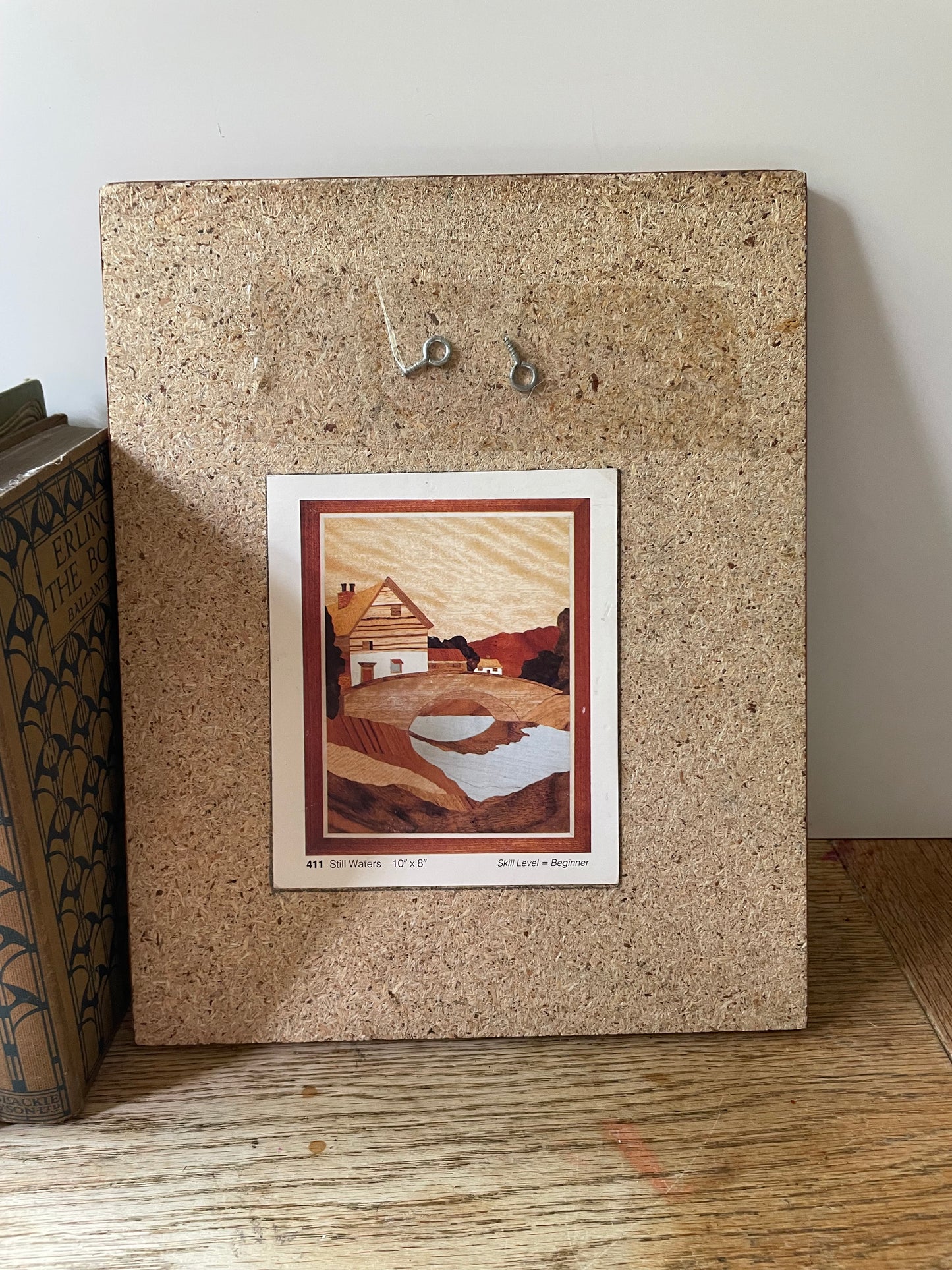 Still Waters Marquetry Picture Wooden Wall Hanging Country River Scene