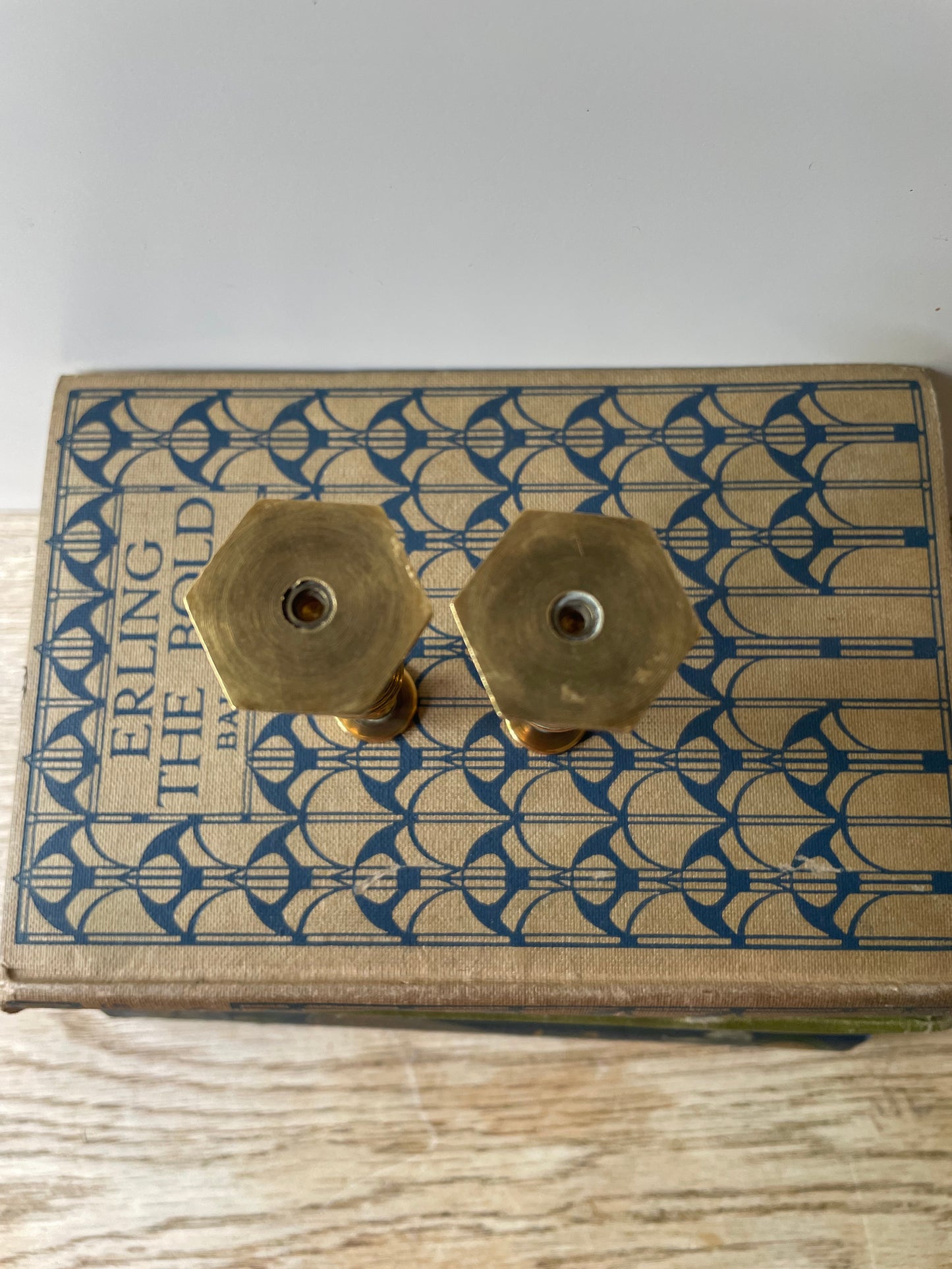 Minature Brass Candlestick Pair