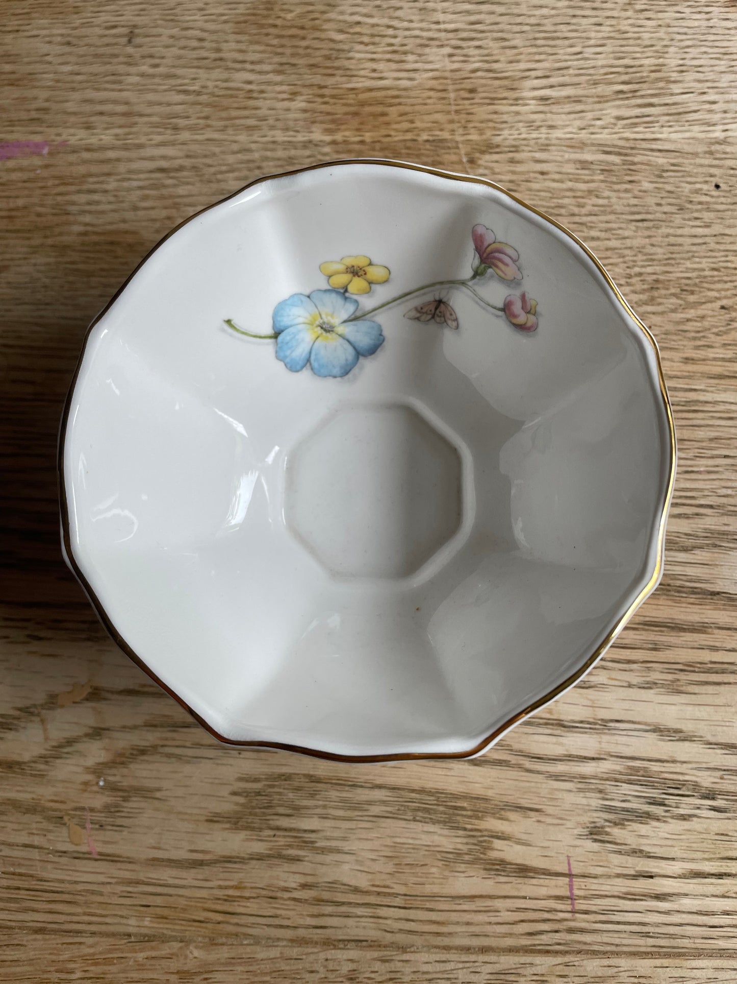 Aynsley Natures Delights Octagonal Dessert Bowl Footed Replacement Bone China