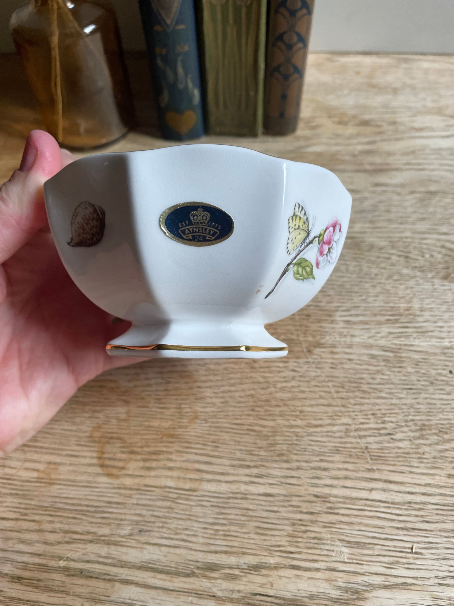Aynsley Natures Delights Octagonal Dessert Bowl Footed Replacement Bone China