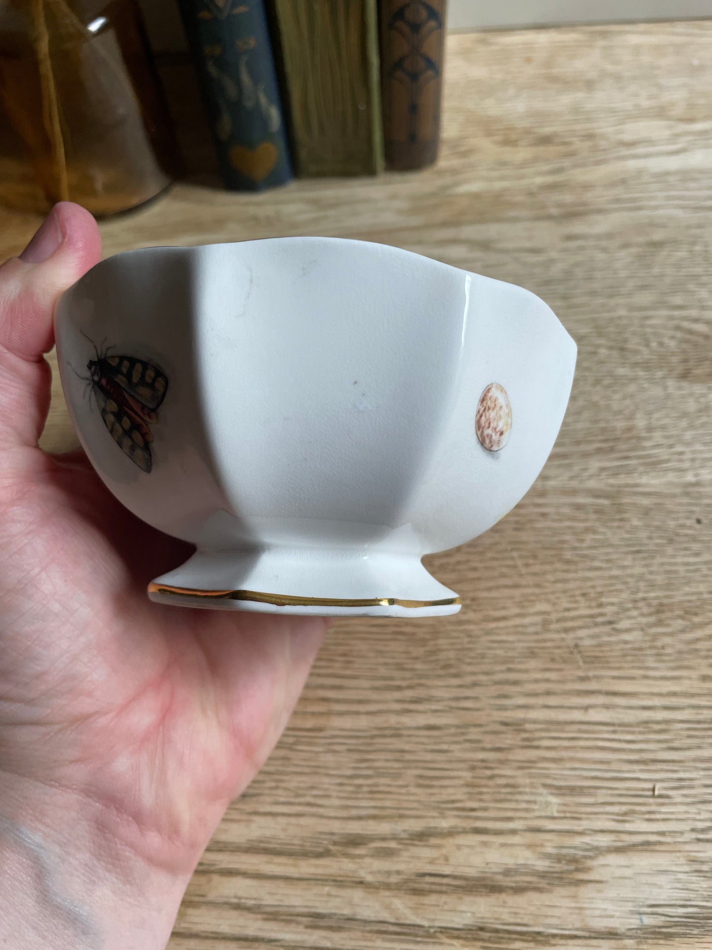 Aynsley Natures Delights Octagonal Dessert Bowl Footed Replacement Bone China