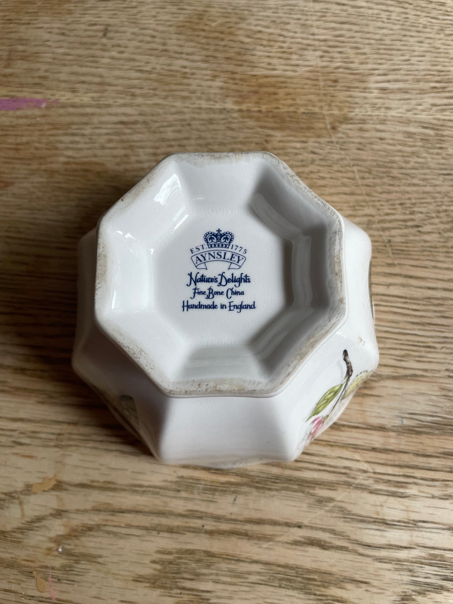 Aynsley Natures Delights Octagonal Dessert Bowl Footed Replacement Bone China