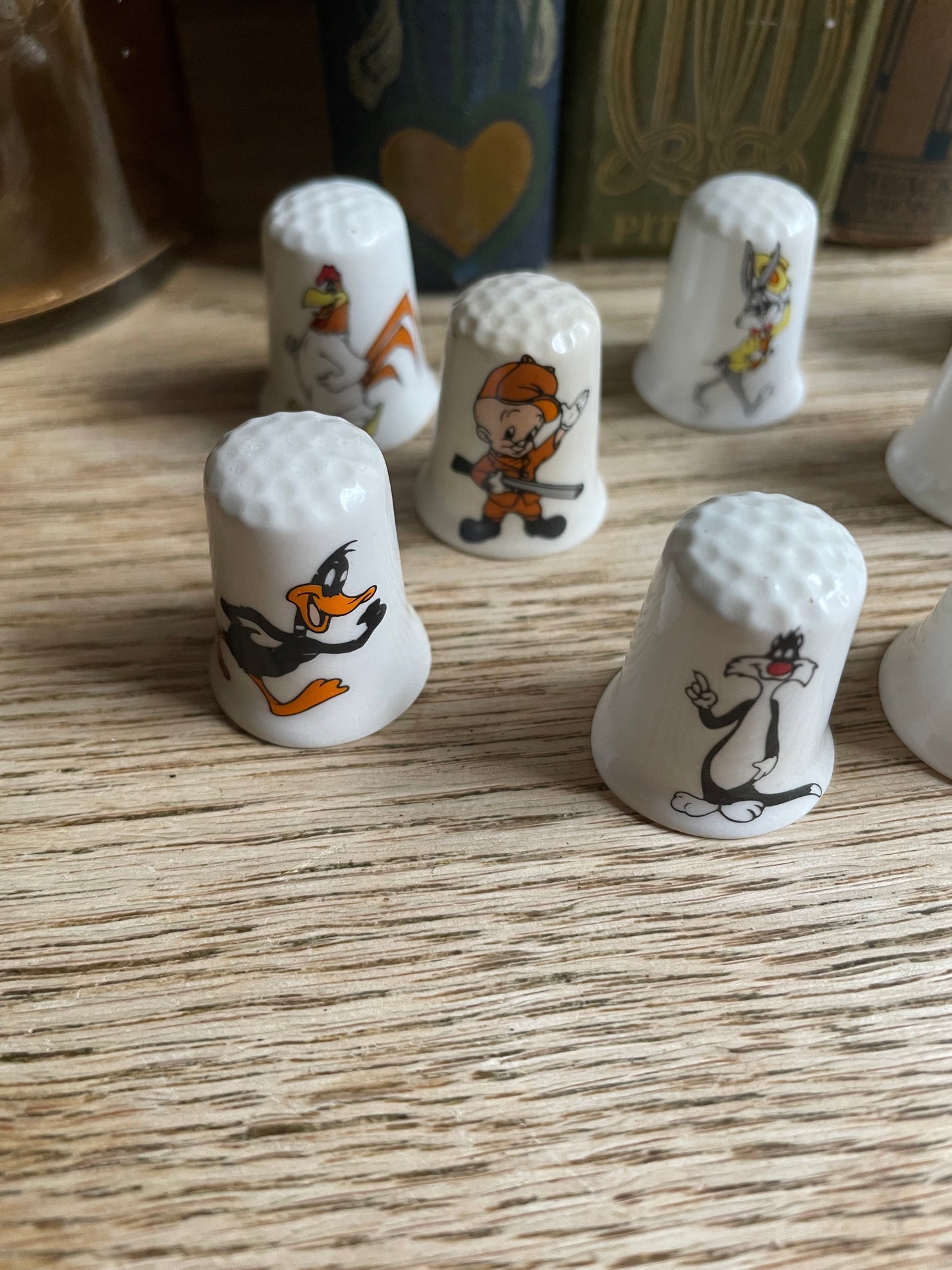 Looney Toons Warner Brothers Character Thimbles Set of 9