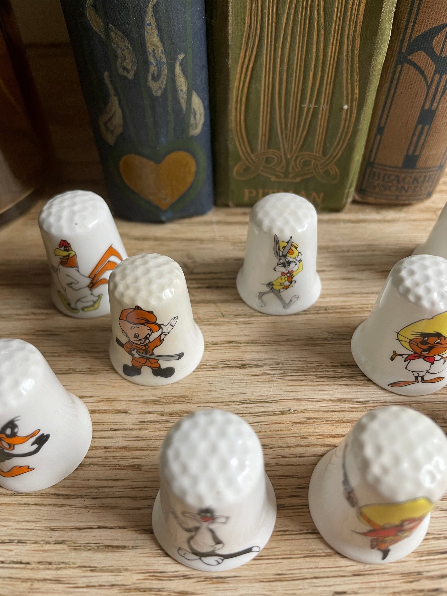 Looney Toons Warner Brothers Character Thimbles Set of 9