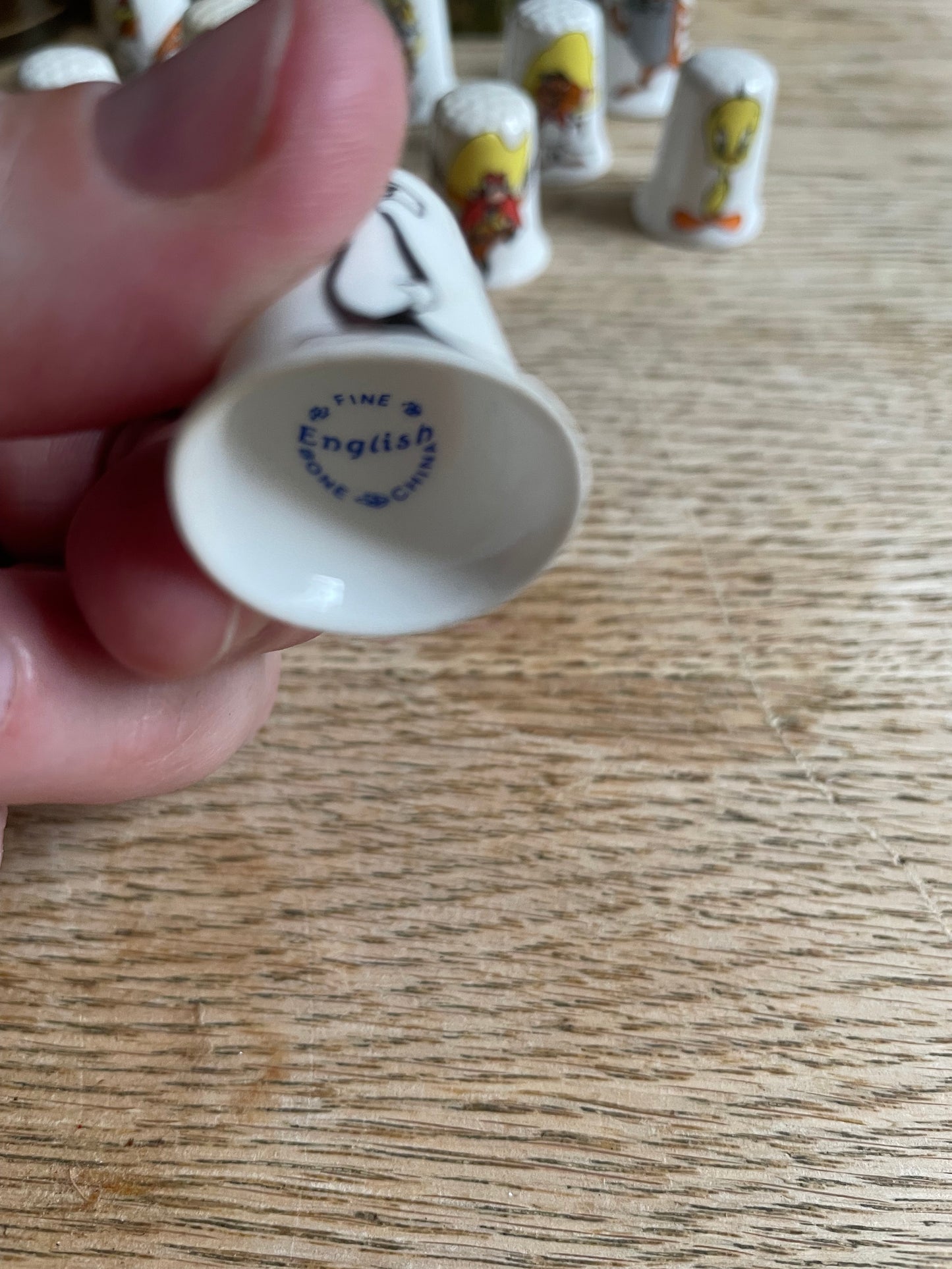 Looney Toons Warner Brothers Character Thimbles Set of 9