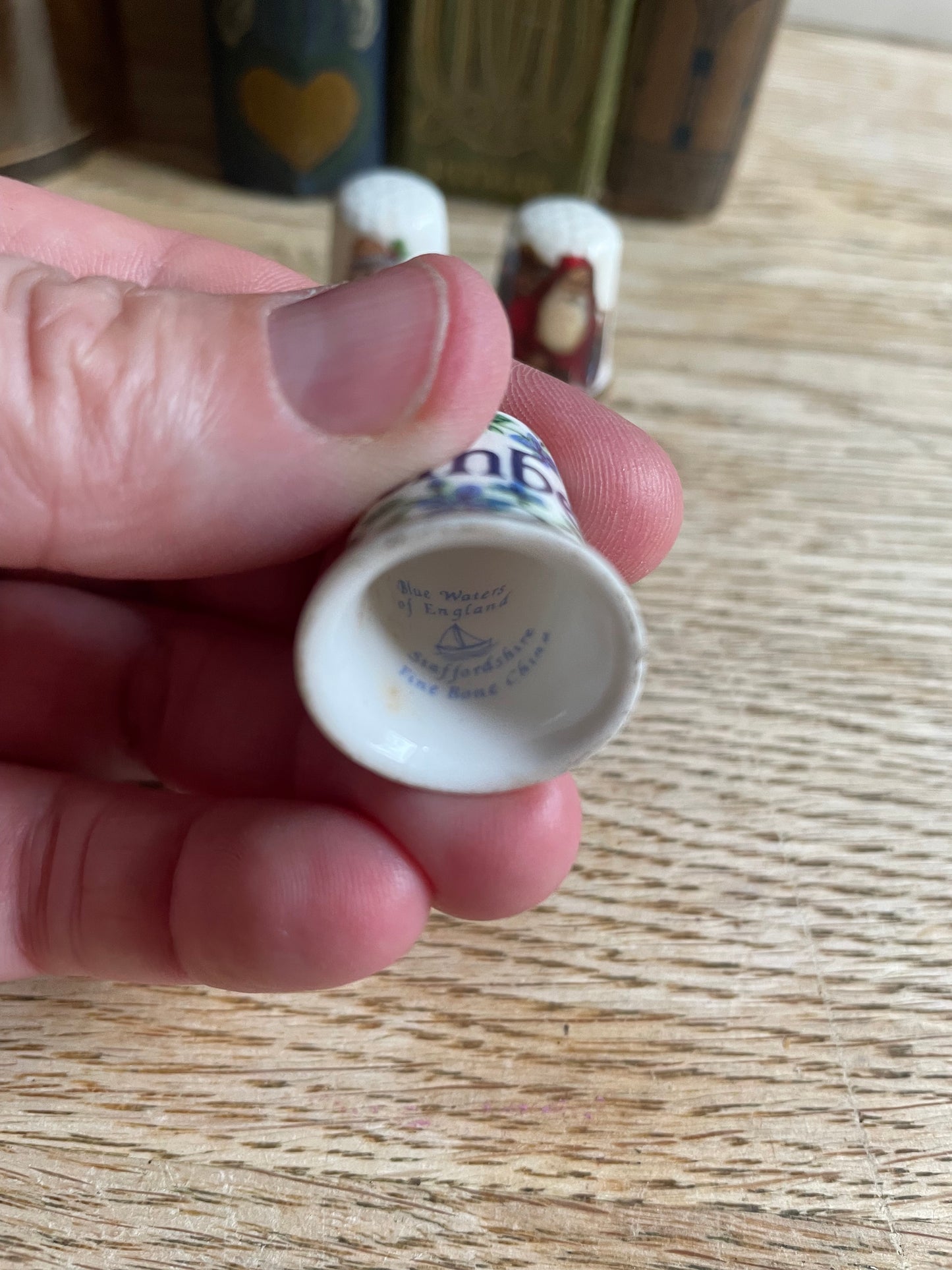 Christmas Themed Thimble Collection of 3 Santa Snowman December