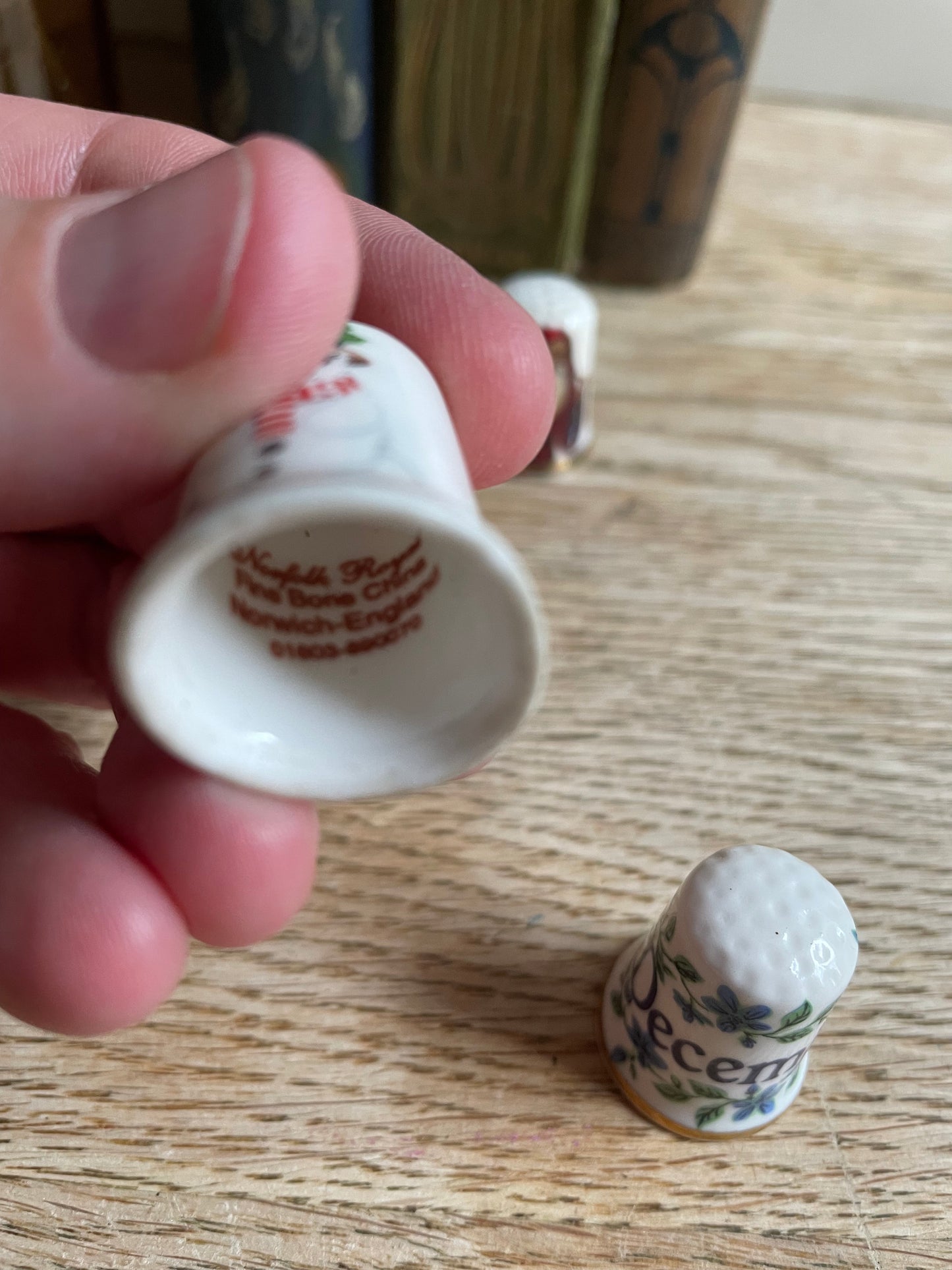 Christmas Themed Thimble Collection of 3 Santa Snowman December