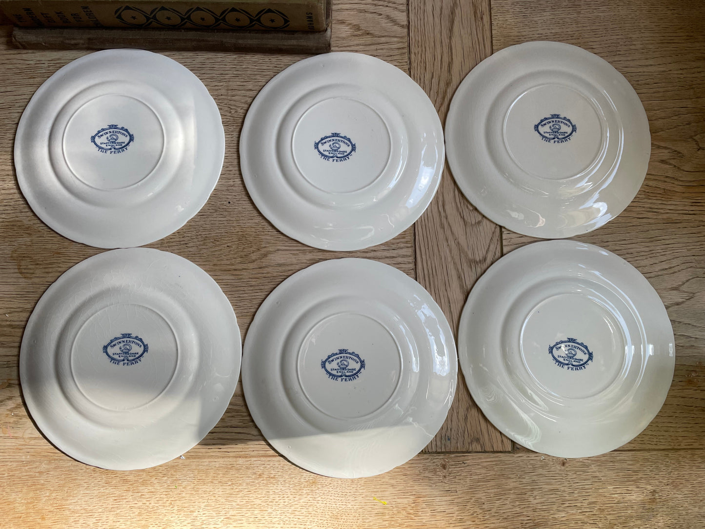 Set of 6 Vintage Swinnertons "The Ferry" Side Plates