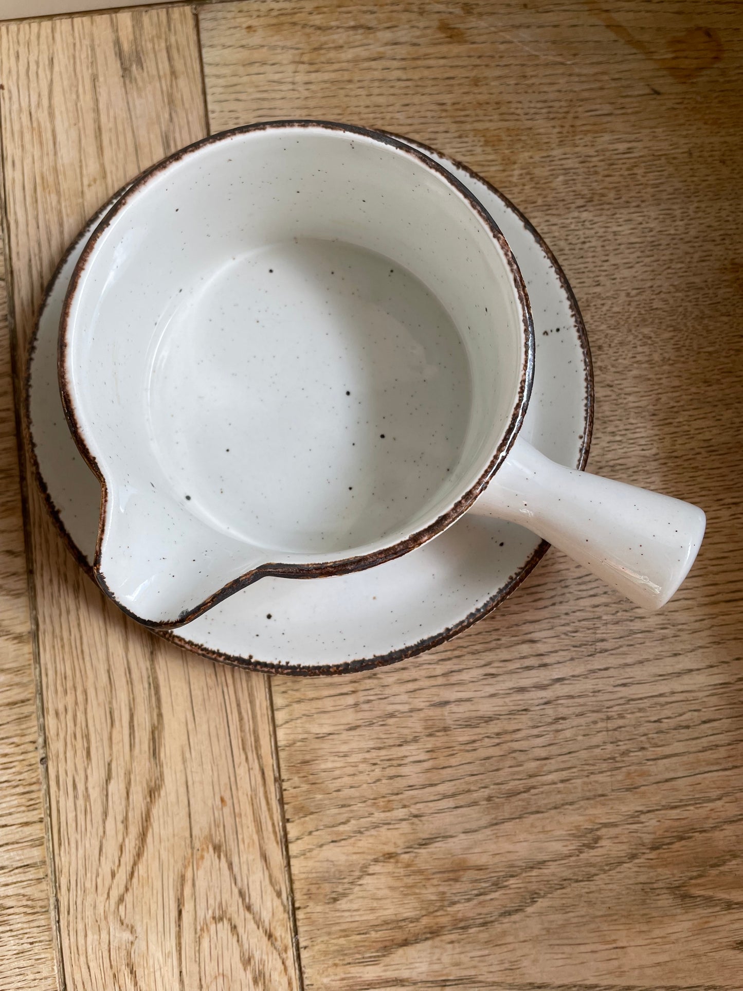 Midwinter Stonehenge Stoneware Gravy Boat & Underplate