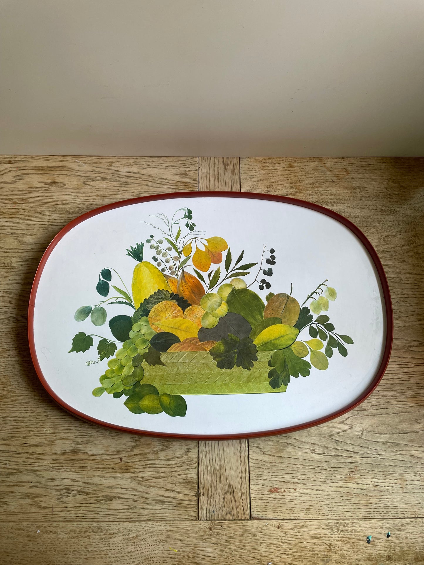 St Michael Marks & Spencer 70s Floral Melamine Tray Large