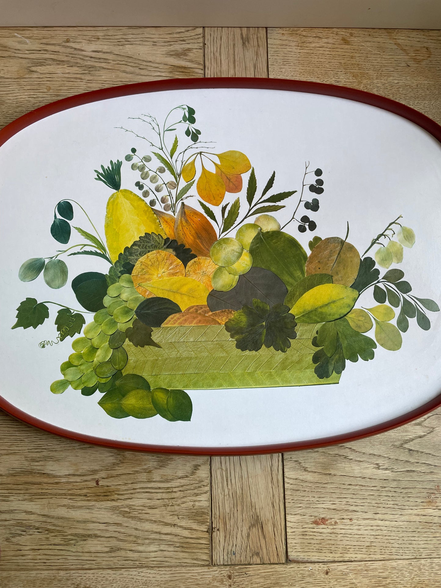 St Michael Marks & Spencer 70s Floral Melamine Tray Large