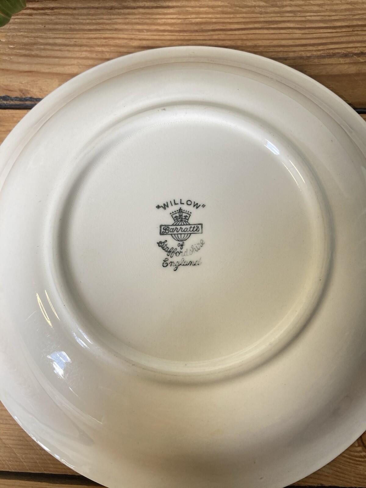 Barretts Of Staffordshire Old Willow England porcelain Serving Bowl Pair 1940’s