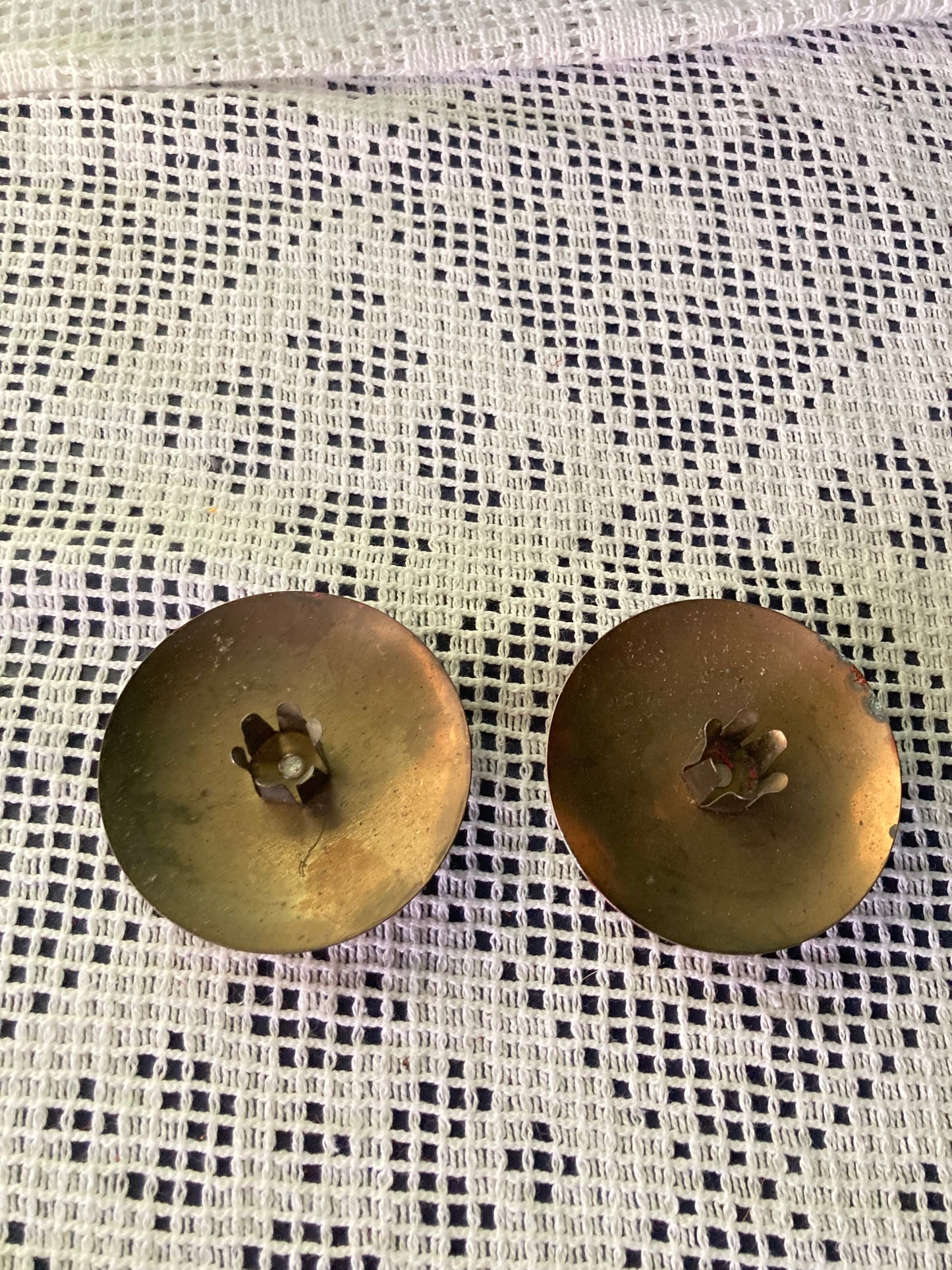Vintage Brass Candle Holders Thin Candles
