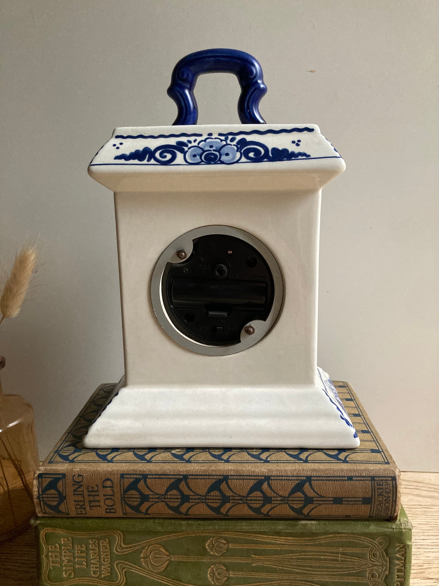 Delft Bluw Mantle Clock Blue White Ceramic