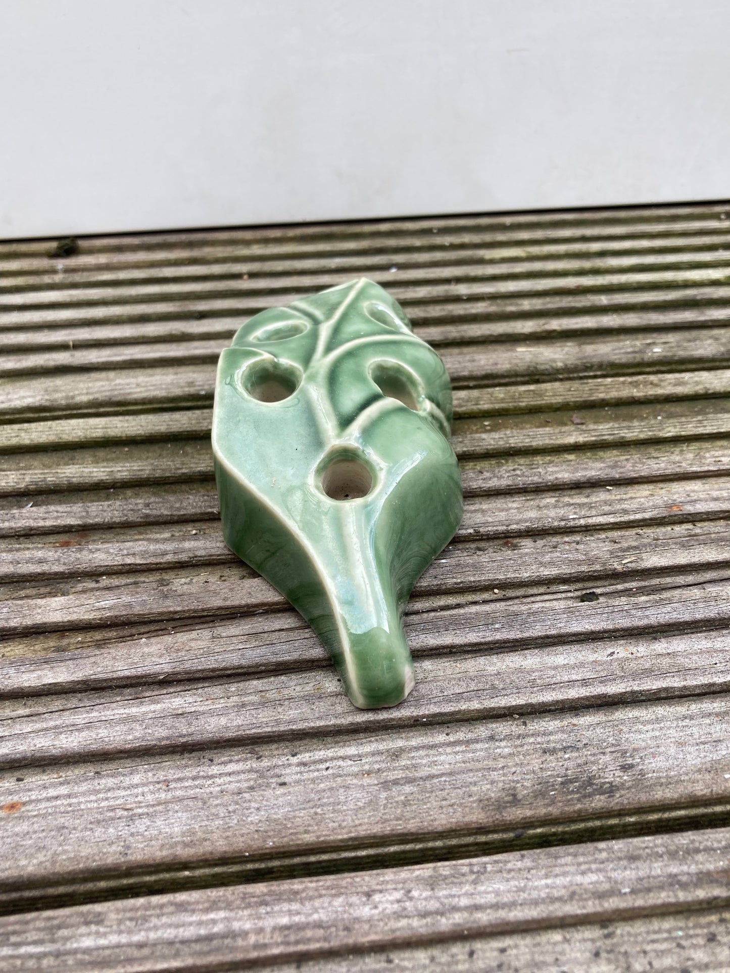 Ceramic Leaf Candle Holder 6 Holed Table Decor Prop