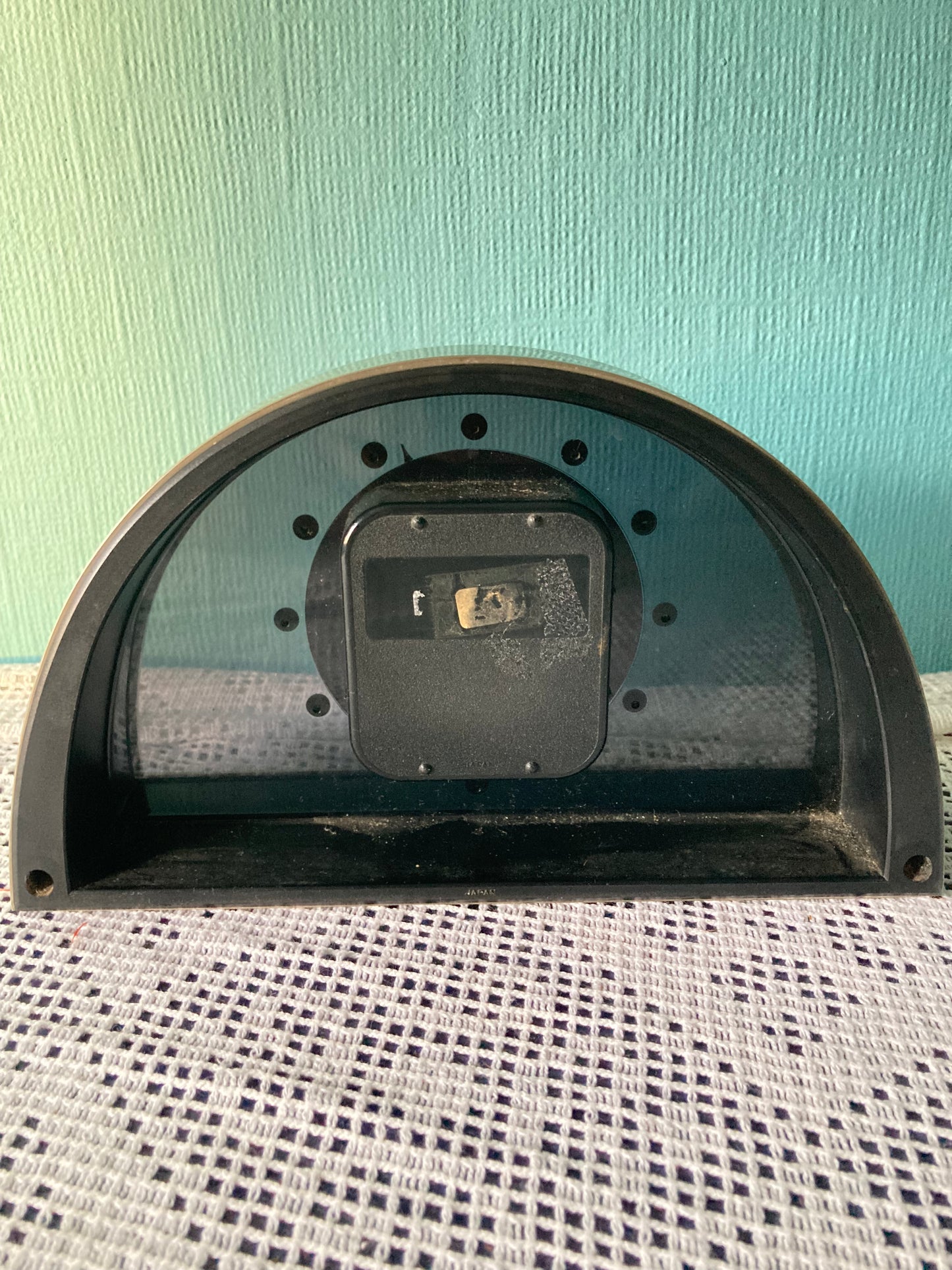 Seiko Half Moon Clock Mid Century  Hollywood Regency Brass Table Clock Japan