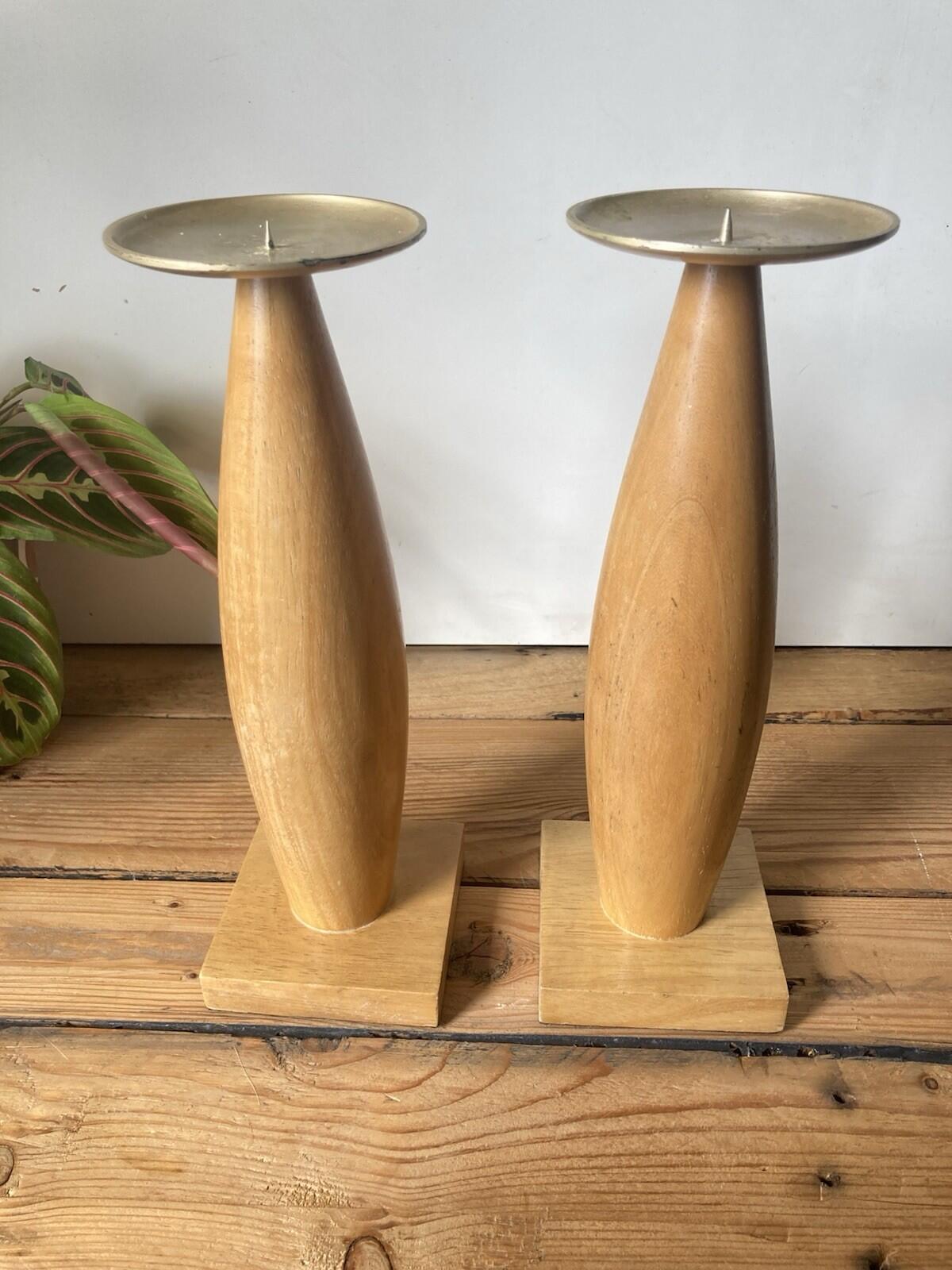 Pair Of Mid Century Modern Style Candlestick Holders