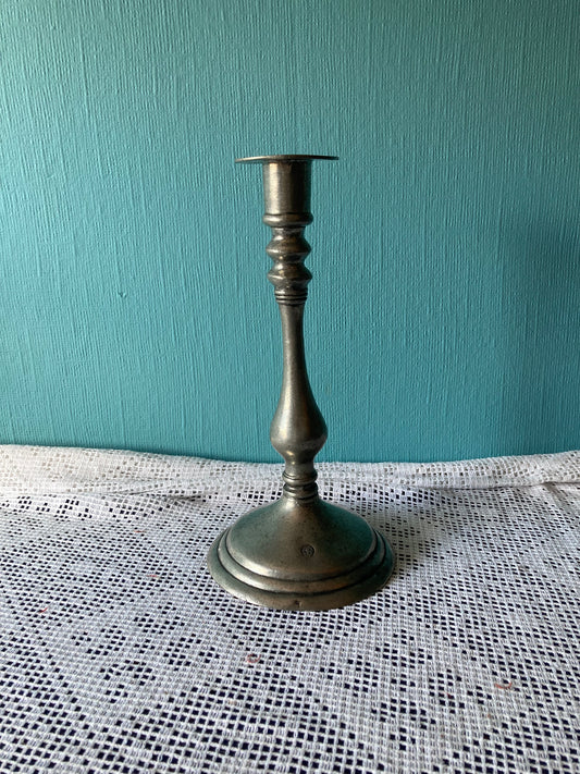 Large Pewter Candlestick