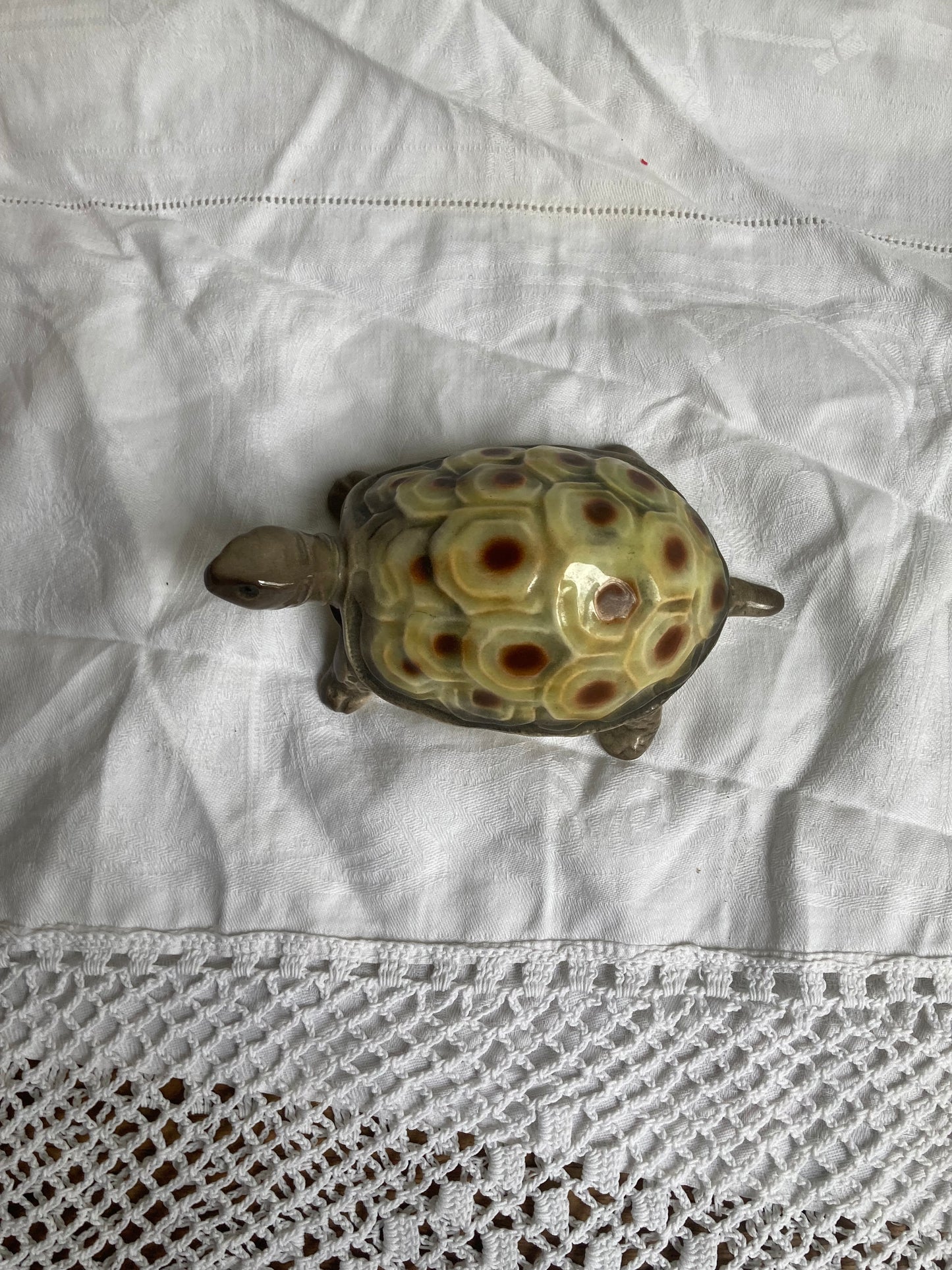 Ceramic Tortoise Ornament Foreign Stamped No 2836 Collectors