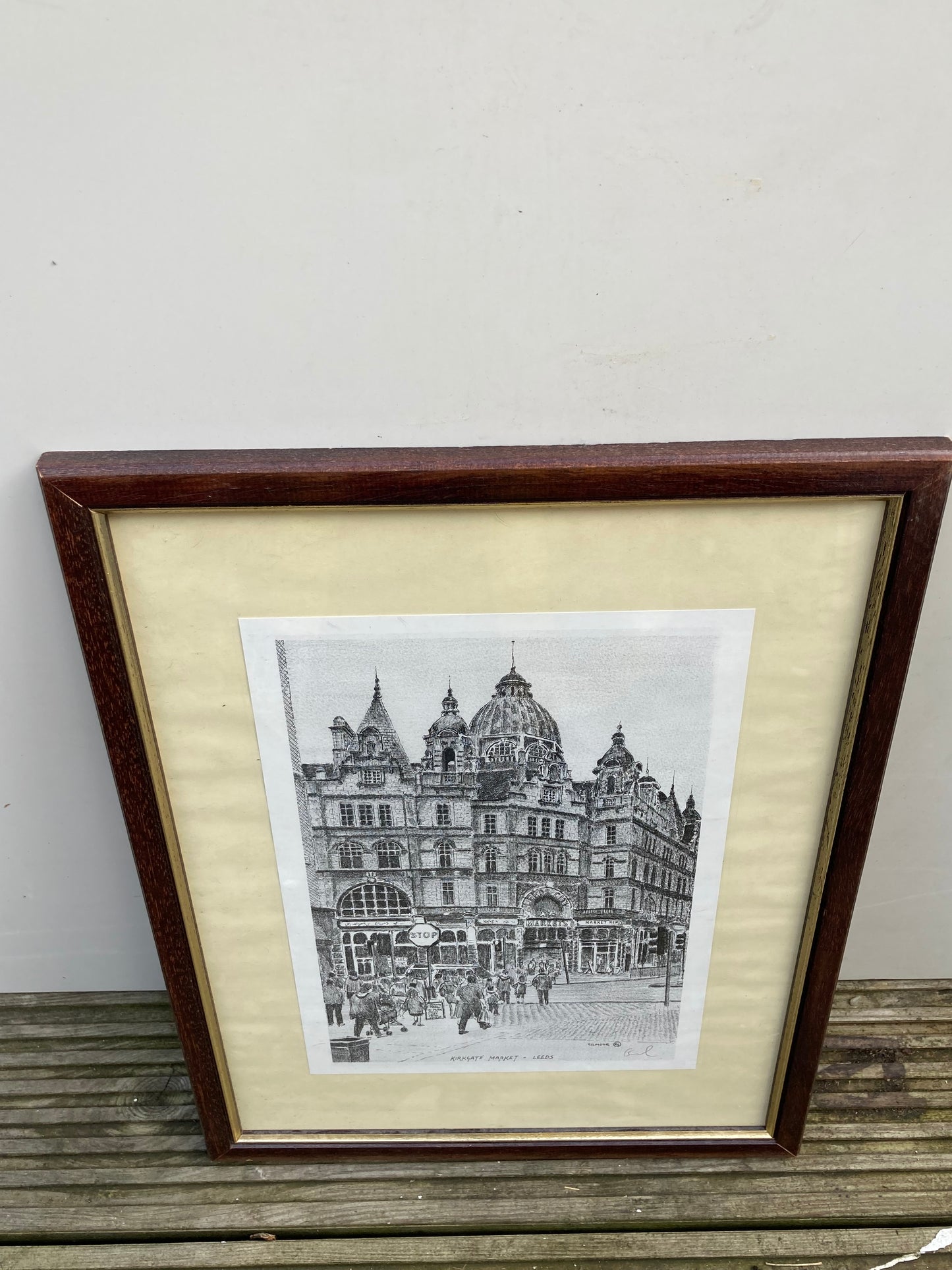 Framed Andrew Gilmour Kirkgate Market Leeds Signed Print