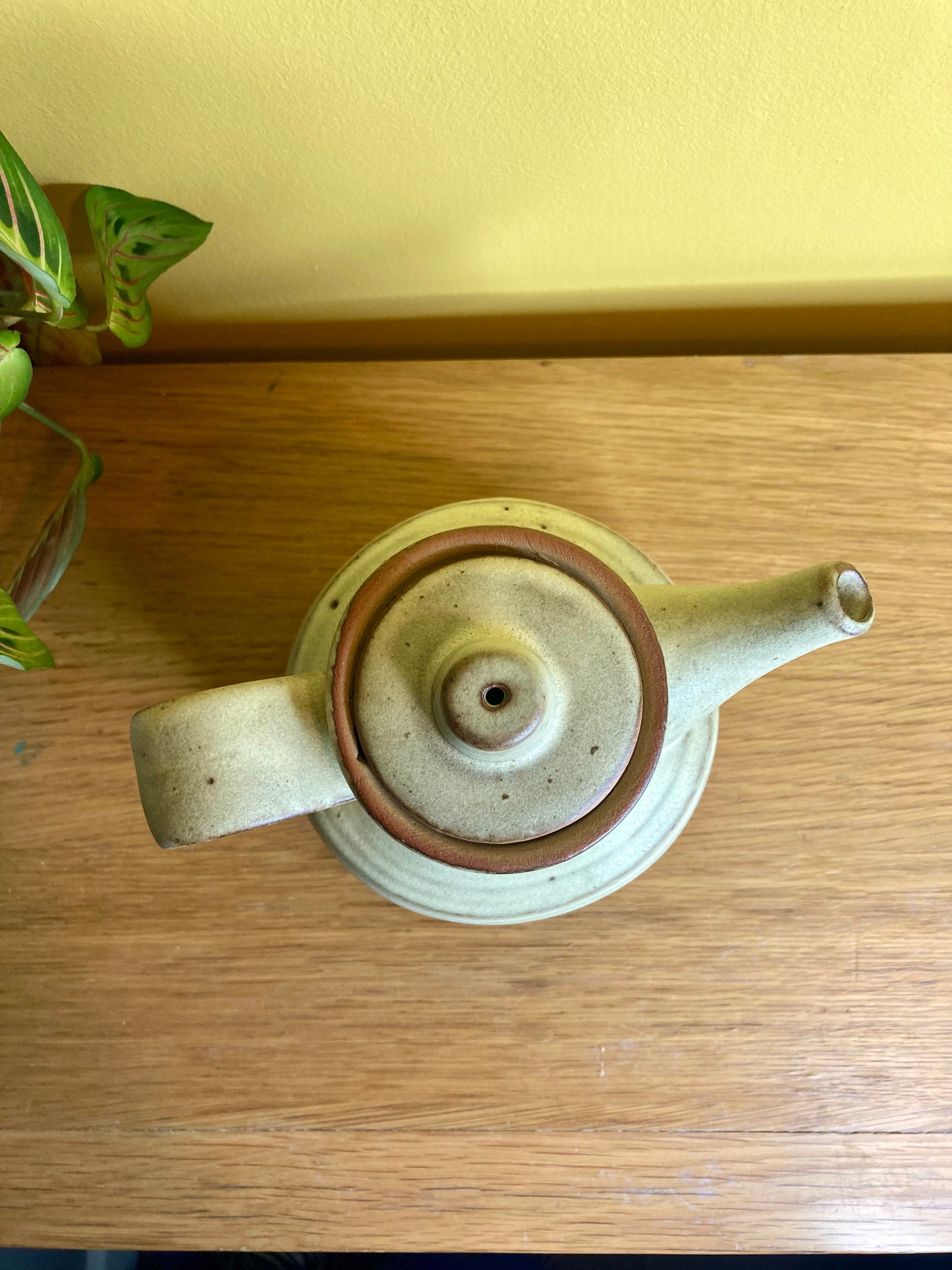 Vintage Tremar Ceramic Teapot Retro Pattern Cornish Pottery