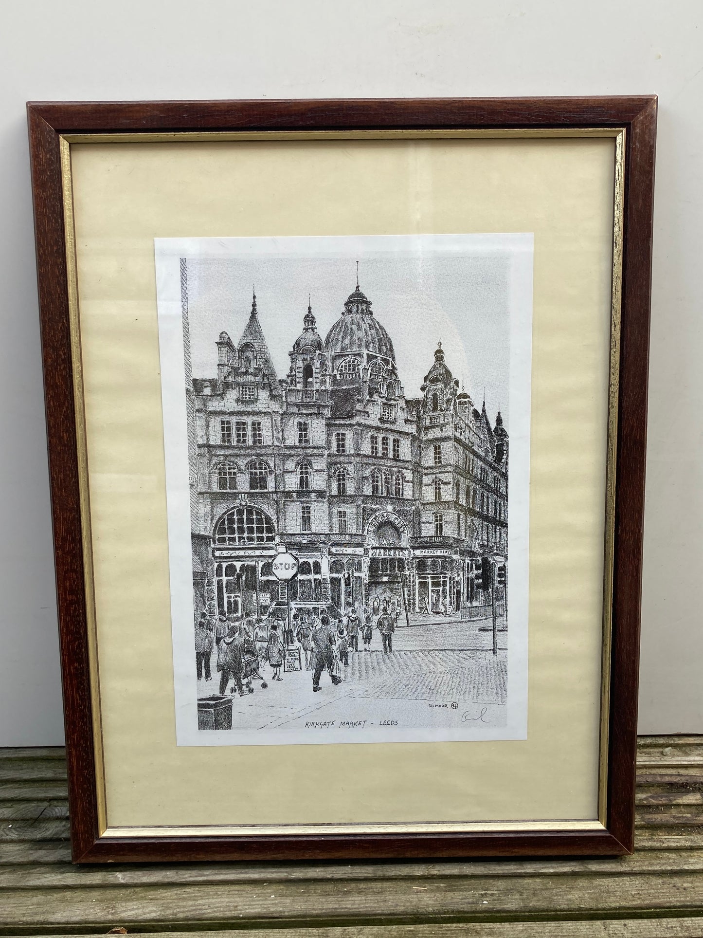 Framed Andrew Gilmour Kirkgate Market Leeds Signed Print