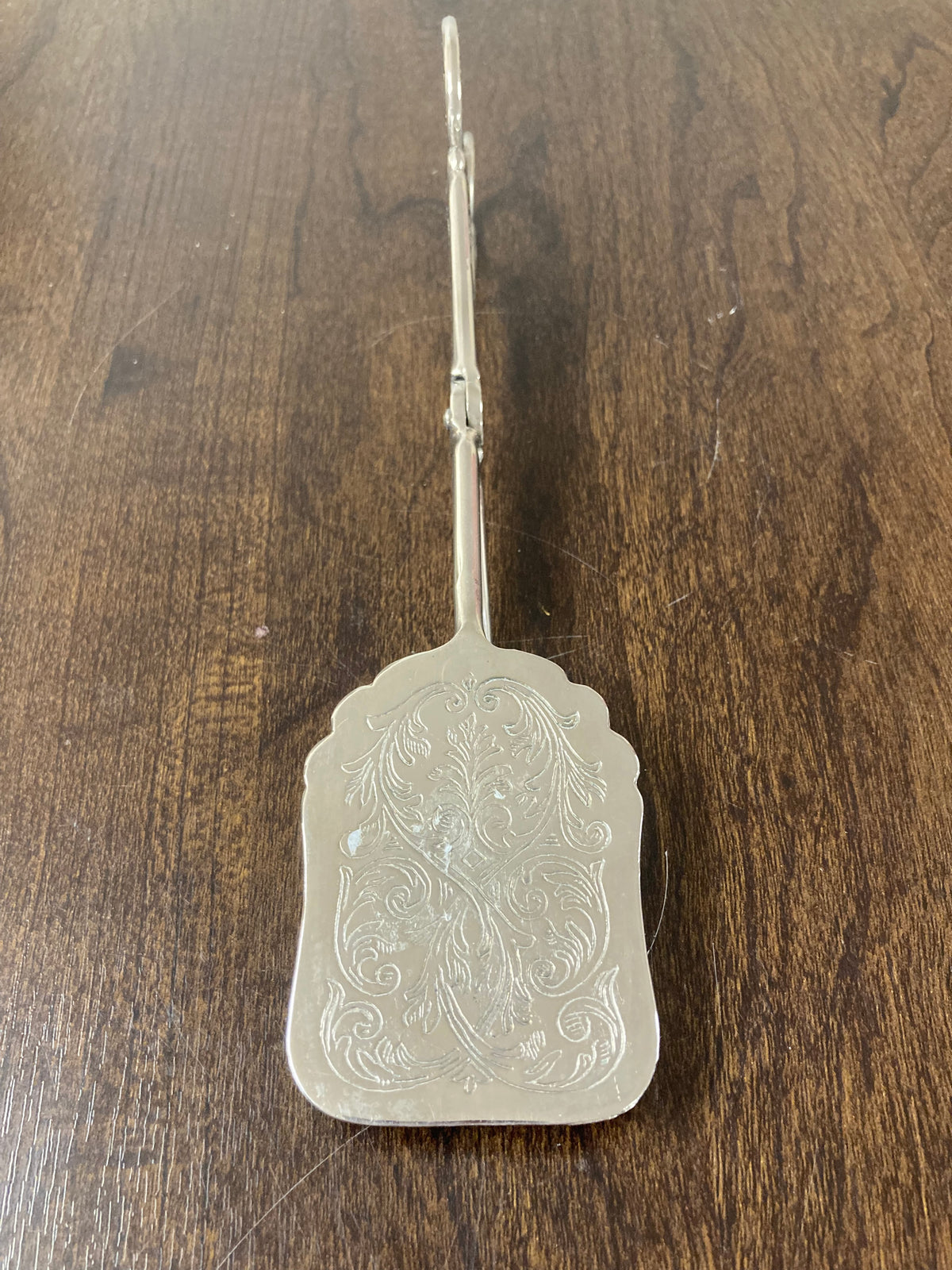 Pierced Silver-Plate Serving Tongs