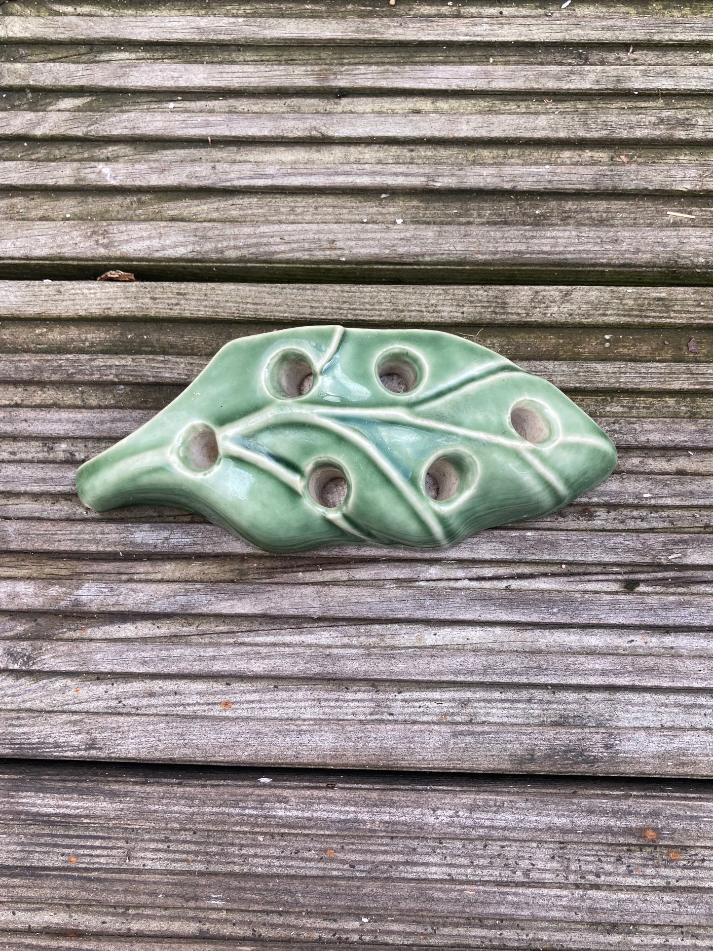 Ceramic Leaf Candle Holder 6 Holed Table Decor Prop