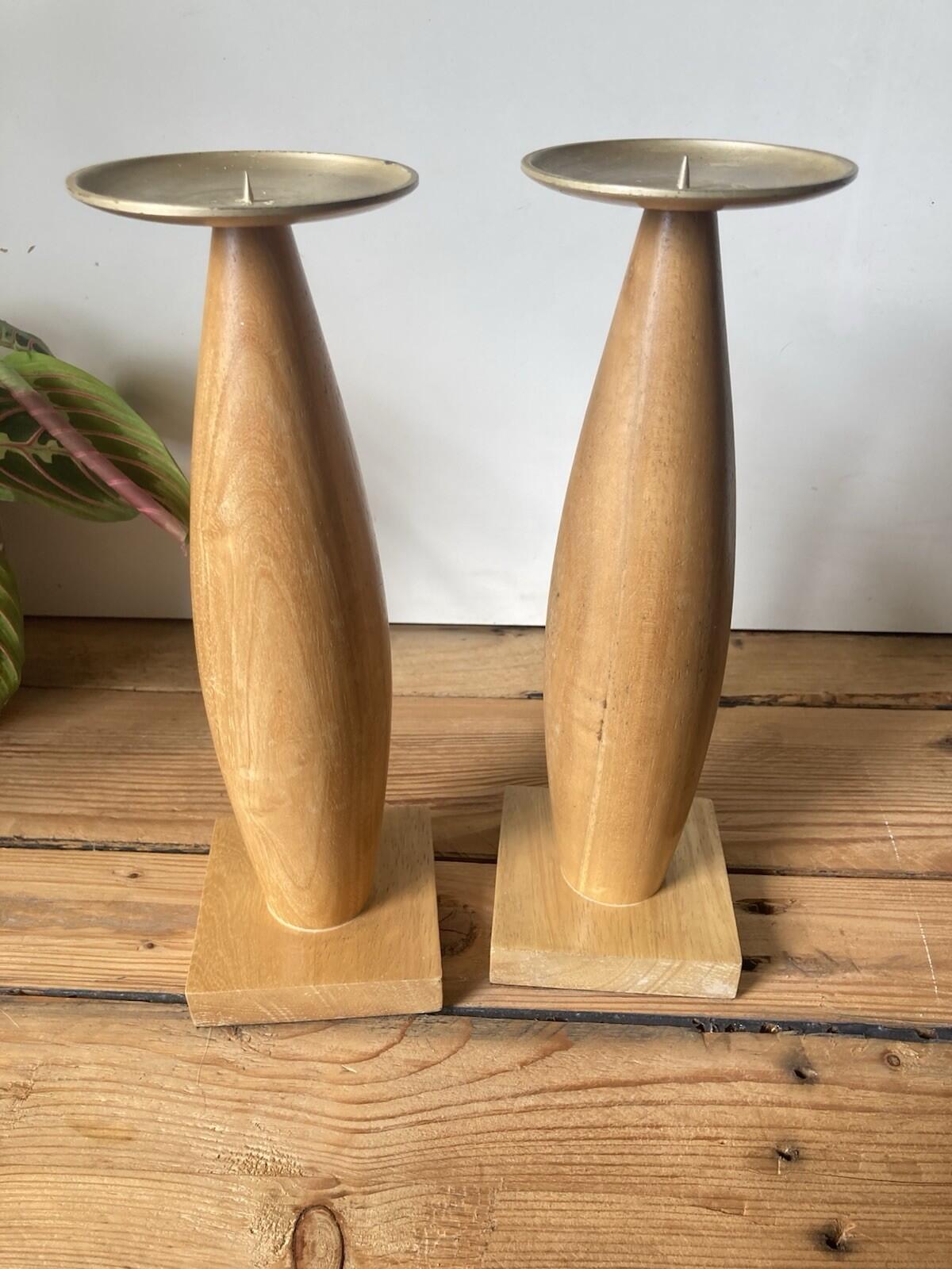 Pair Of Mid Century Modern Style Candlestick Holders