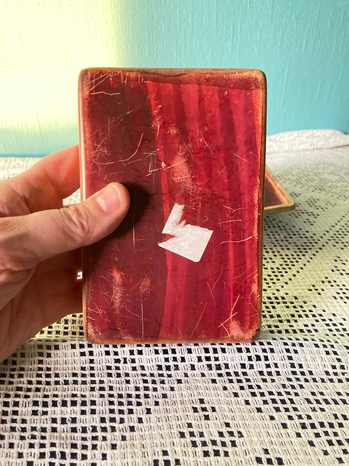 Soapstone Trinket Box Fish Decorated Made in Kenya