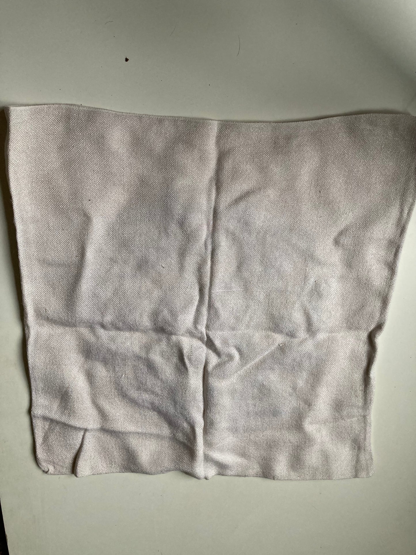 Vintage Linen Hand Embroidered Floral Seat Back Cover