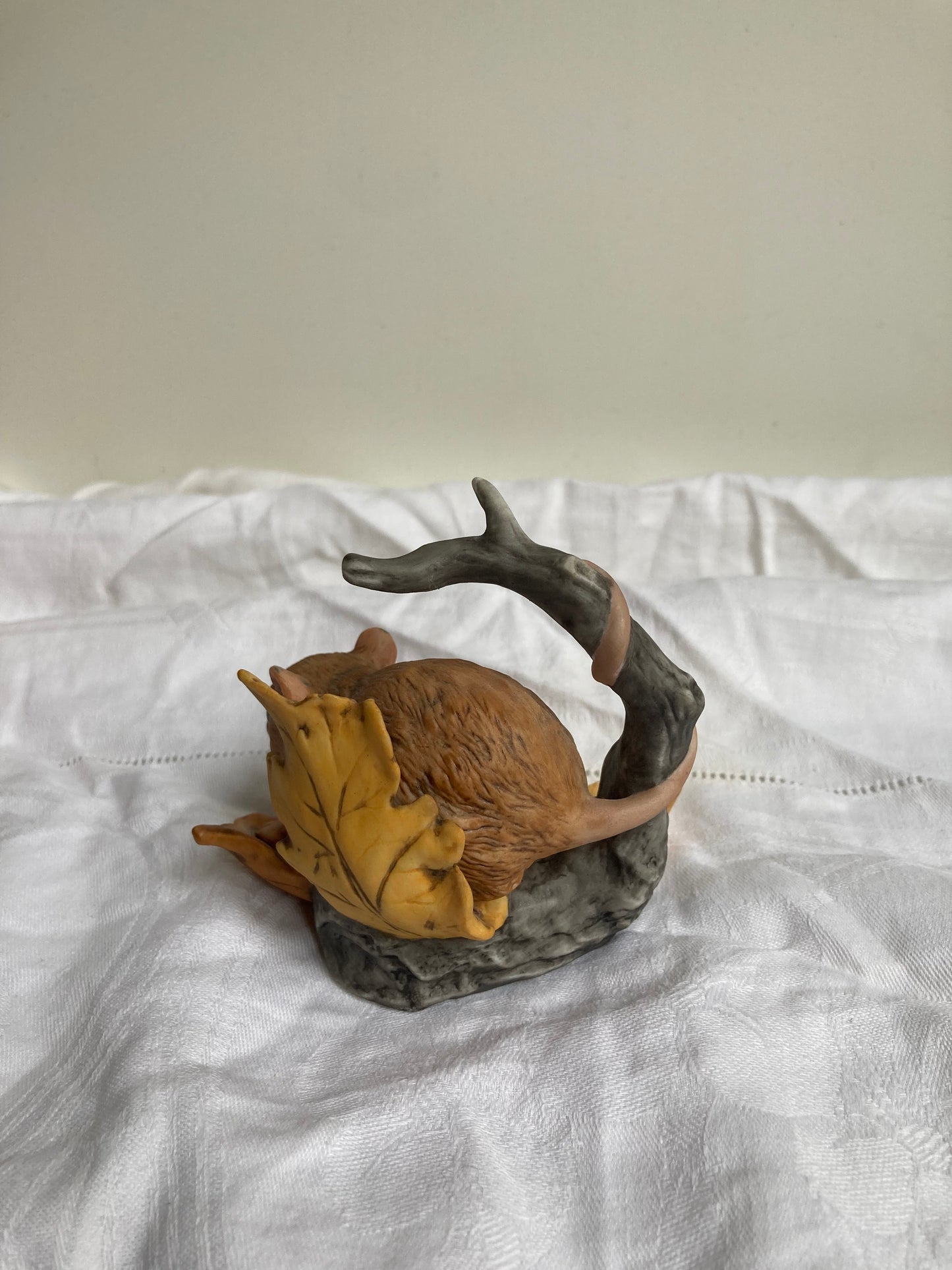 Royal Osborne Field Mouse In Autumn Leaves Ceramic Ornament Cosy Fall