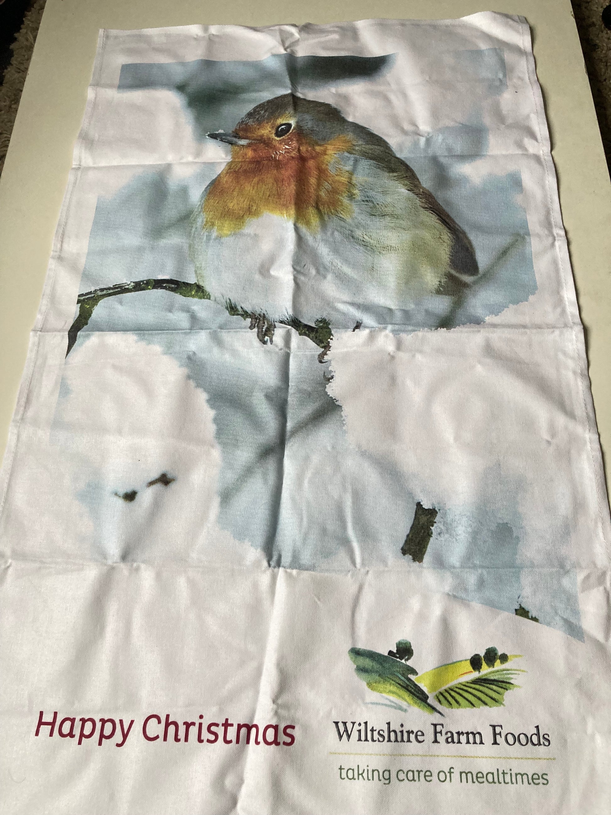 Vintage Wiltshire Farm Fresh Foods Christmas Tea Towels x 3 - Bloom & Heirloom Vintage Decor