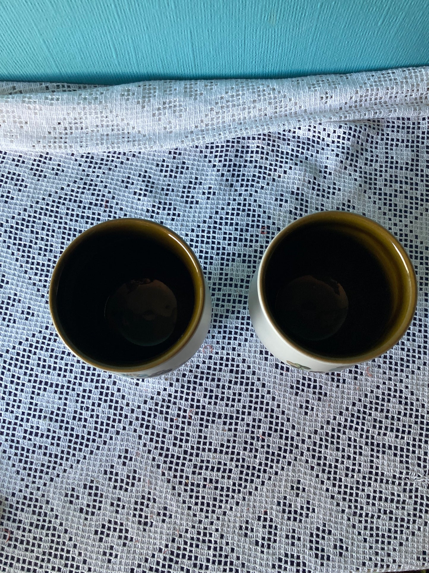 Denby Shamrock Goblet Pair