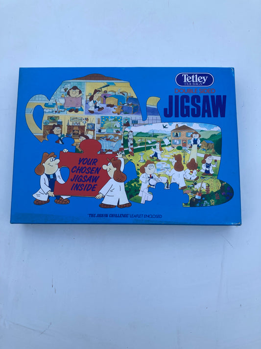Tetley Tea Bags Double Sided Vintage Jigsaw 100% Complete | 1989 Memorabilia - Bloom & Heirloom Vintage Decor