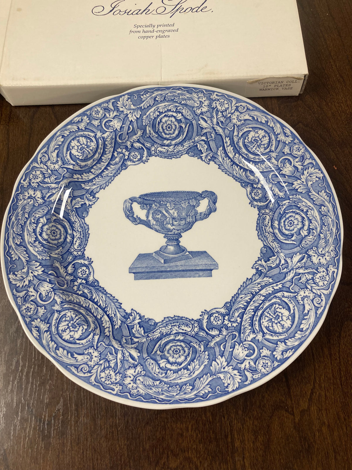 Blue & White Urn Collector’s Plate, Boxed