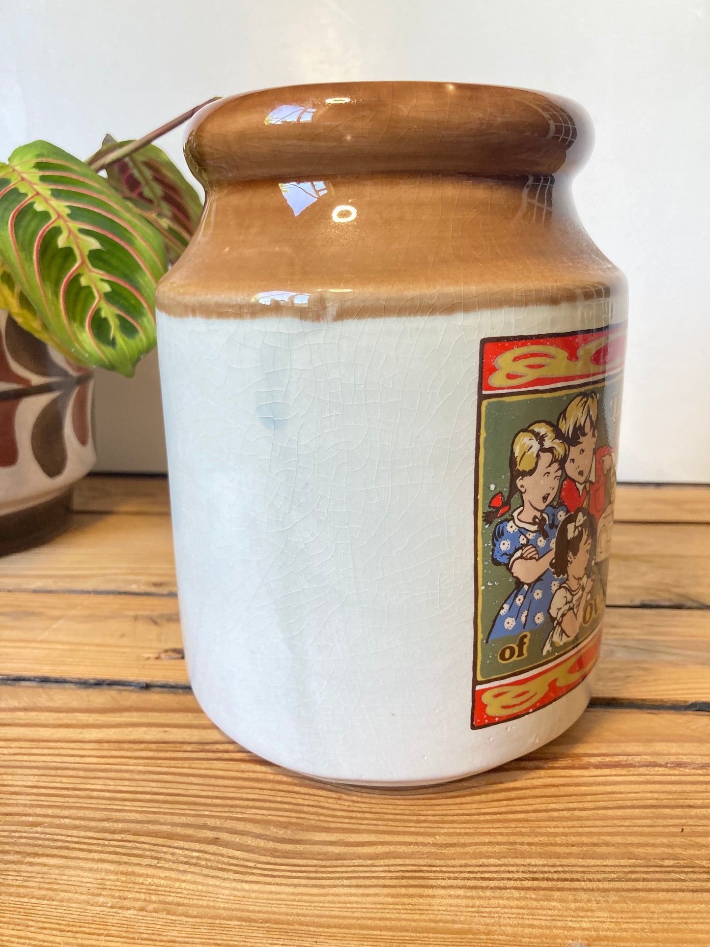 Vintage Ovaltine Ceramic Jar The League Advertising Storage Pot