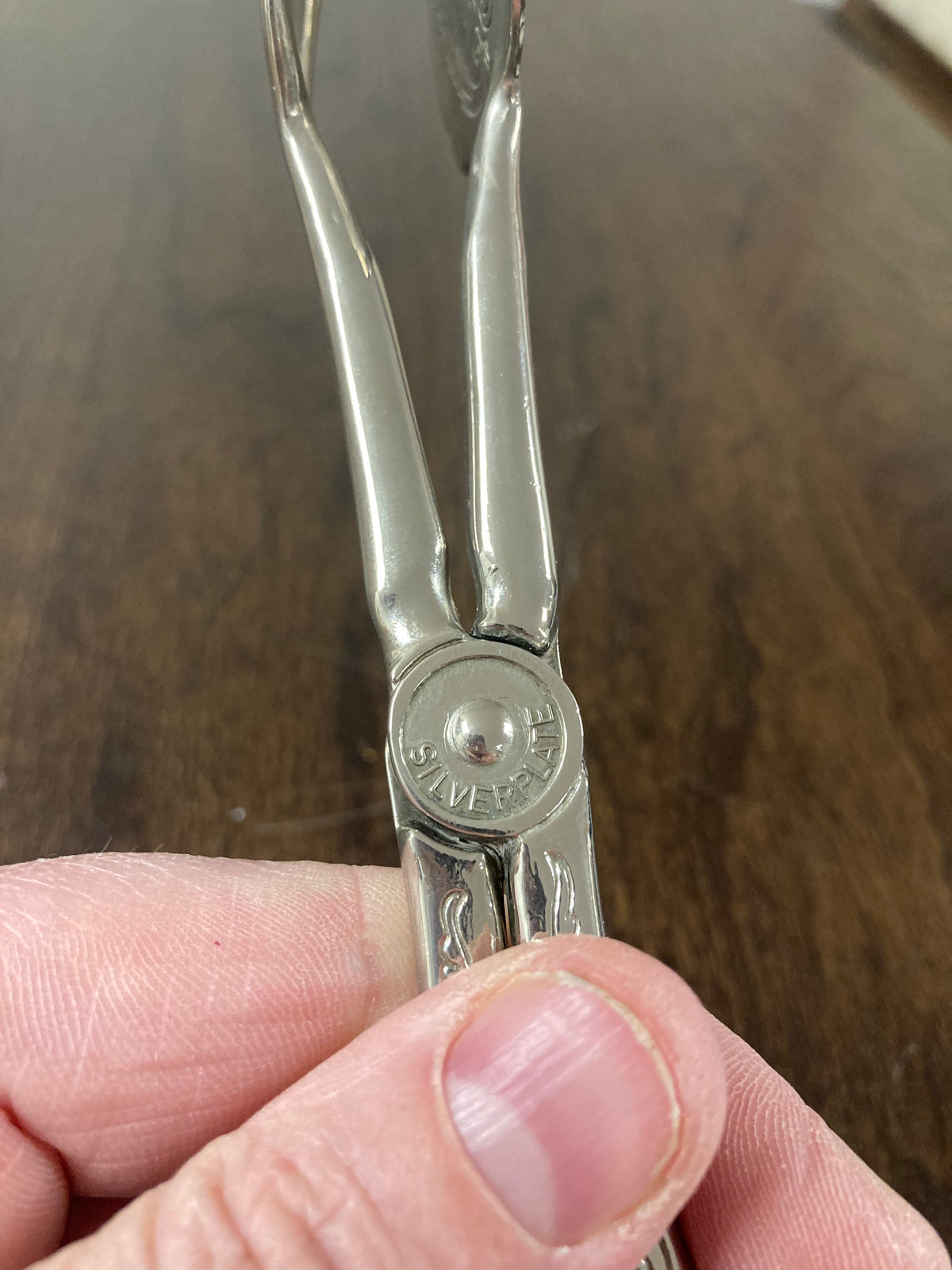 Pierced Silver-Plate Serving Tongs